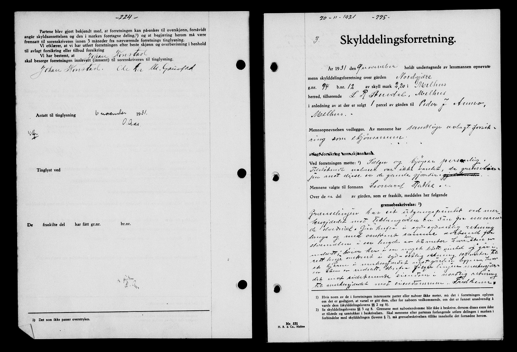 Gauldal sorenskriveri, AV/SAT-A-0014/1/2/2C/L0041: Mortgage book no. 42-43, 1930-1931, Deed date: 20.11.1937