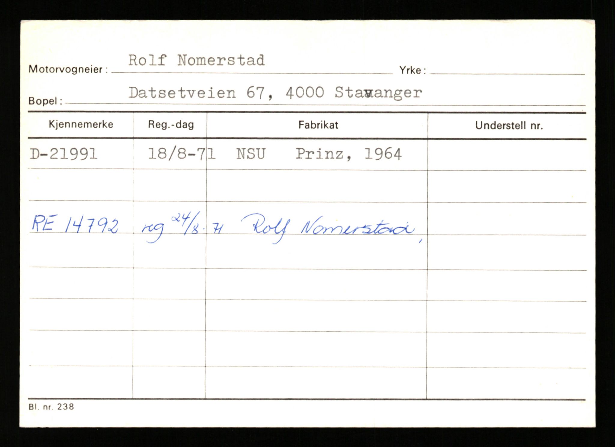 Stavanger trafikkstasjon, AV/SAST-A-101942/0/G/L0004: Registreringsnummer: 15497 - 22957, 1930-1971, p. 2857