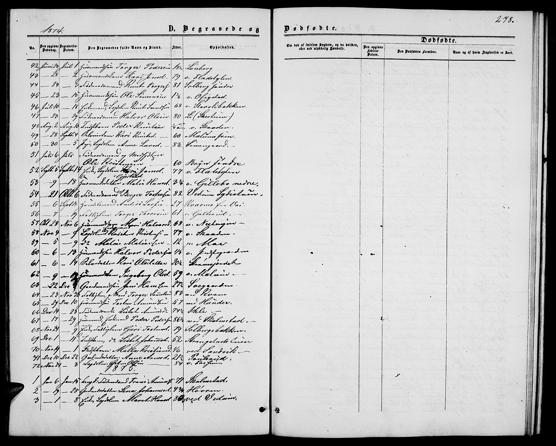 Øyer prestekontor, AV/SAH-PREST-084/H/Ha/Hab/L0001: Parish register (copy) no. 1, 1863-1877, p. 278