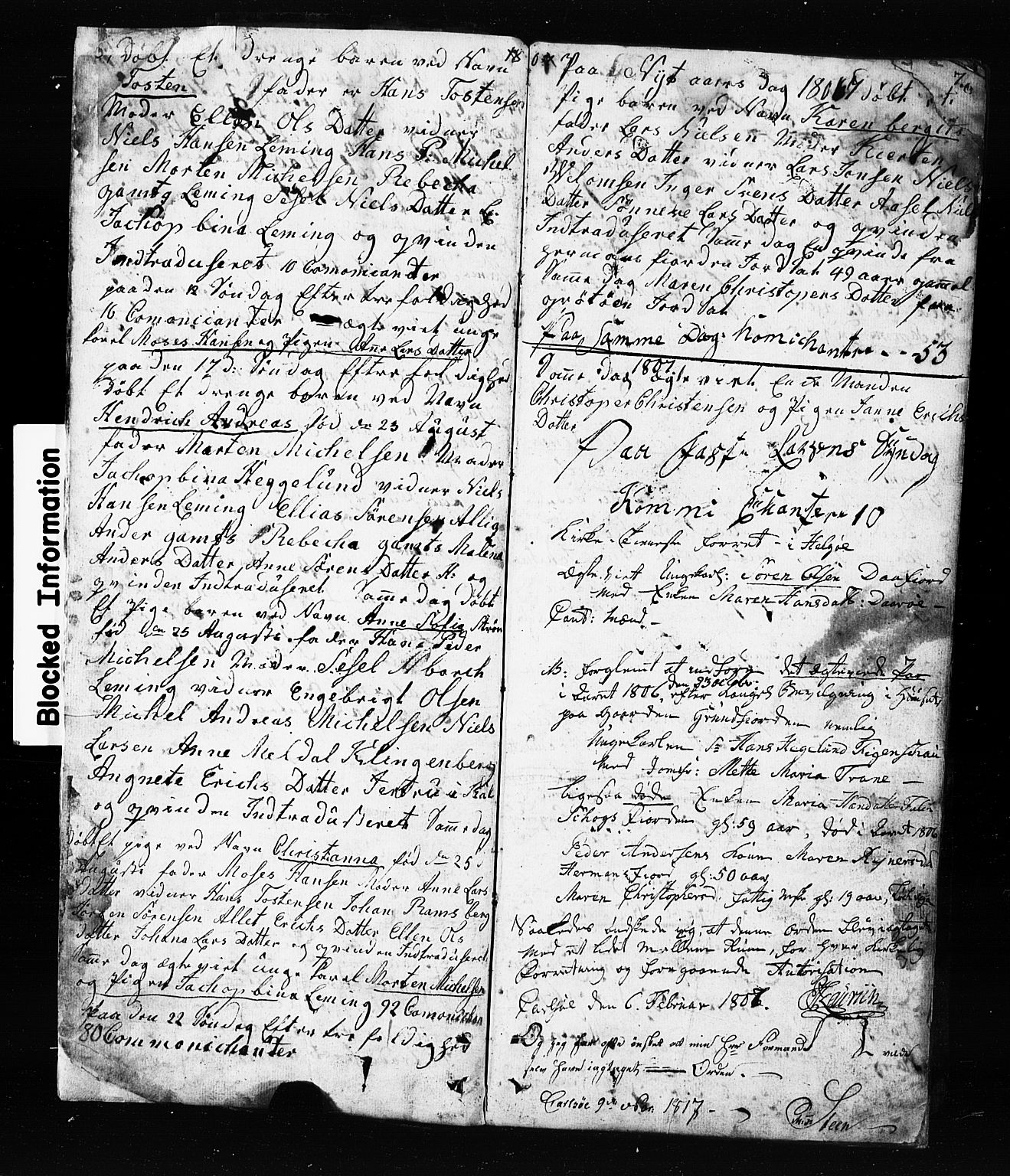Karlsøy sokneprestembete, SATØ/S-1299/H/Ha/Haa/L0008kirke: Parish register (official) no. 8, 1805-1838, p. 6-7