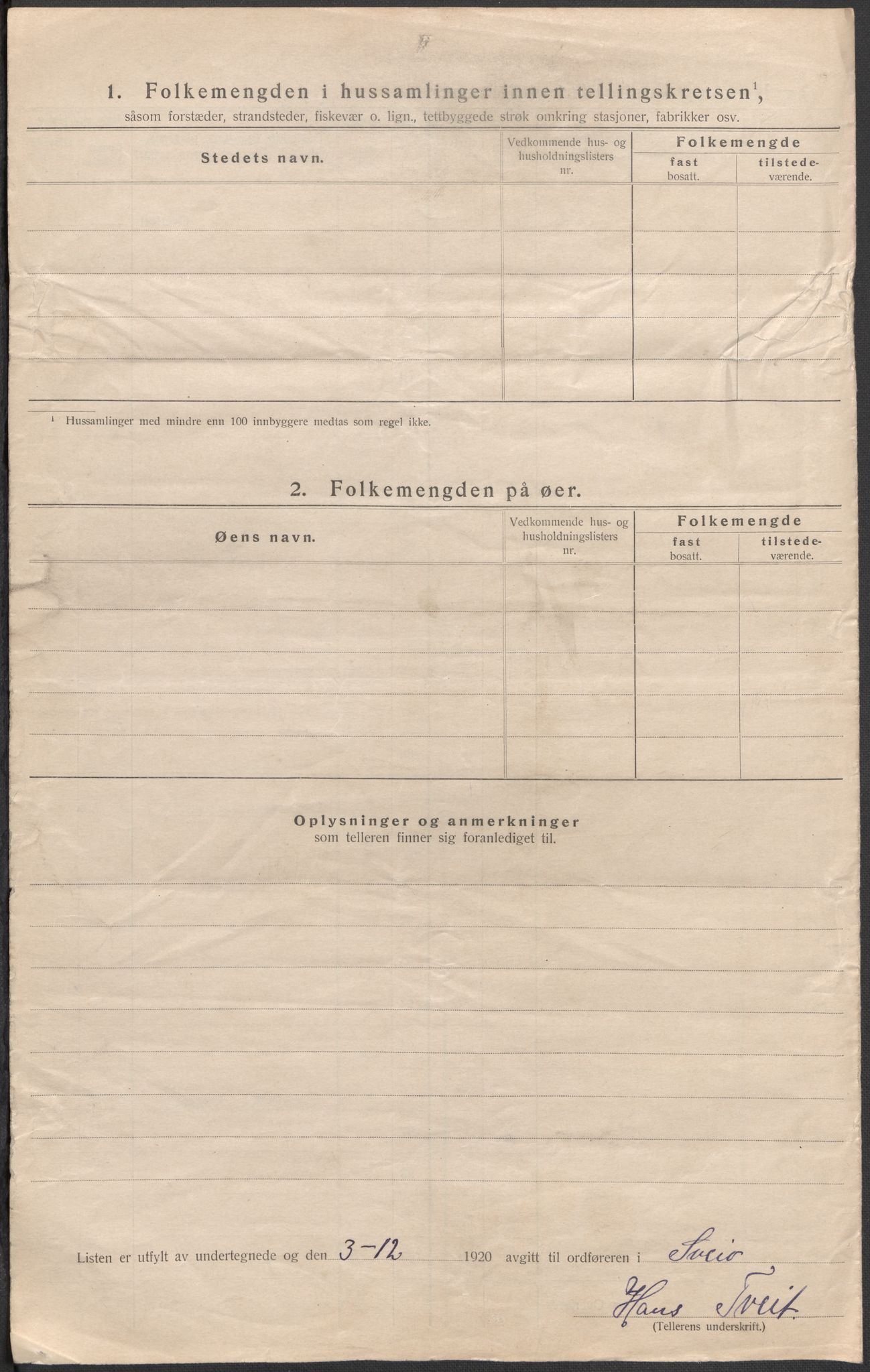 SAB, 1920 census for Sveio, 1920, p. 31