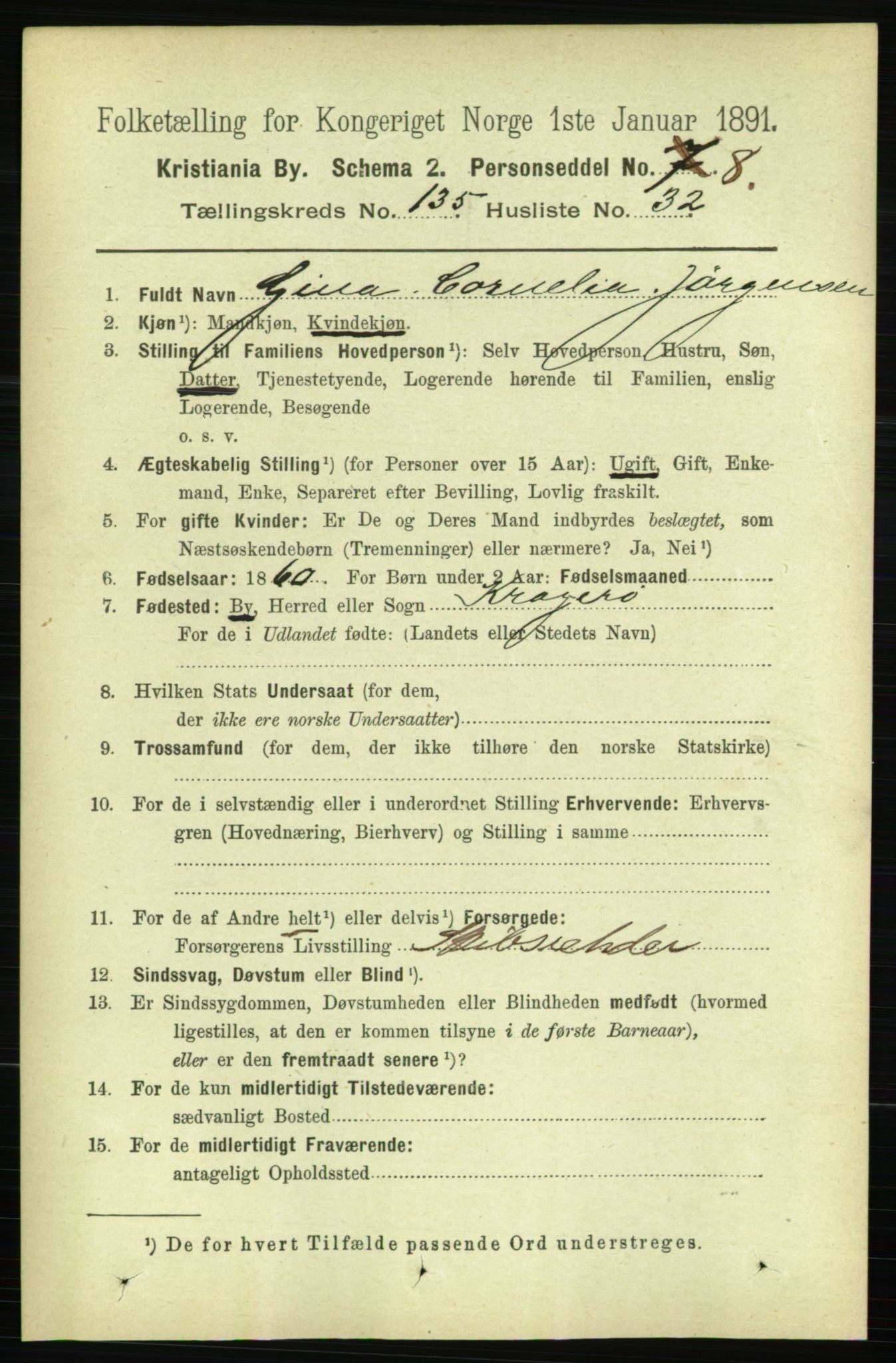 RA, 1891 census for 0301 Kristiania, 1891, p. 74957