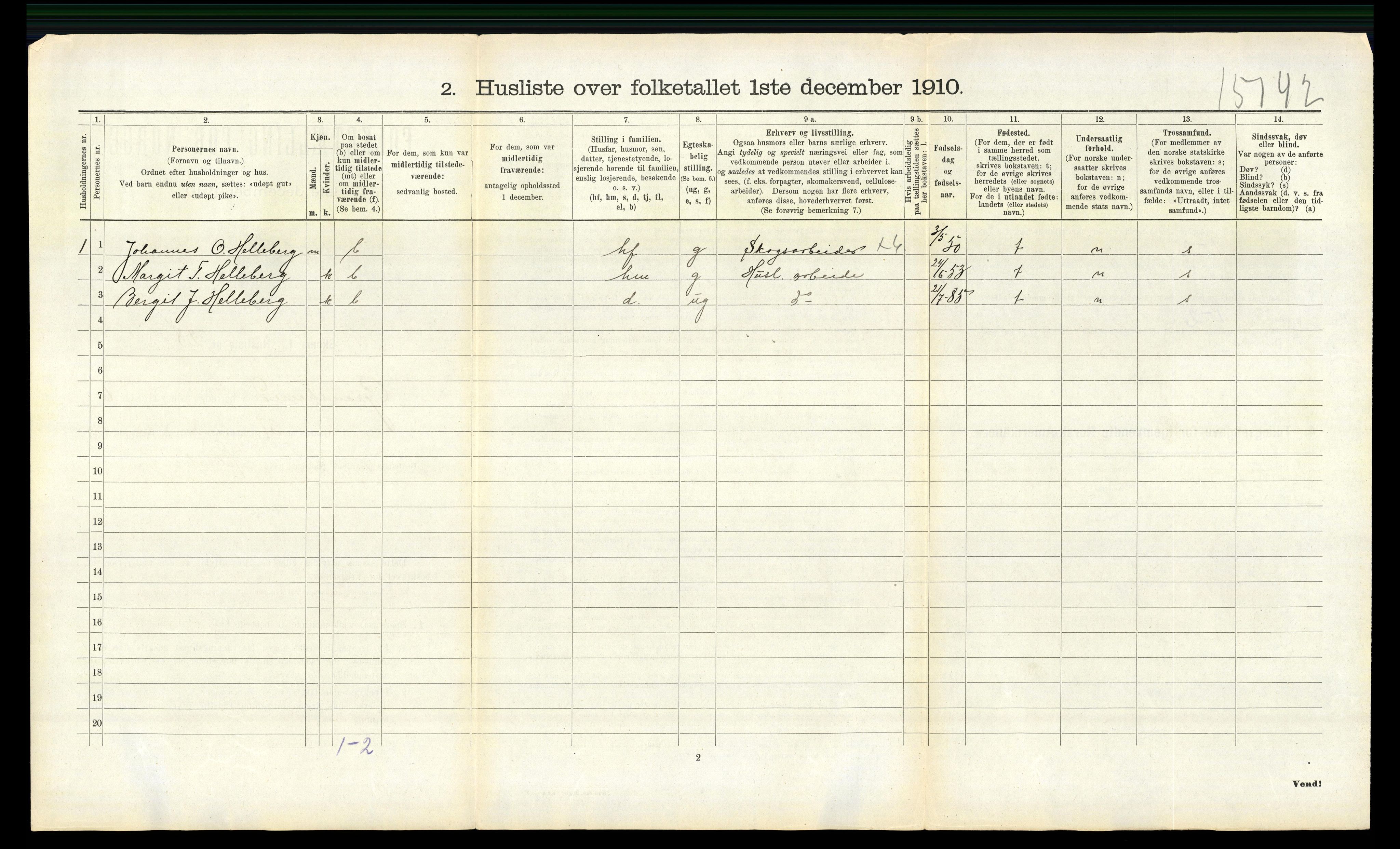 RA, 1910 census for Gransherad, 1910, p. 477