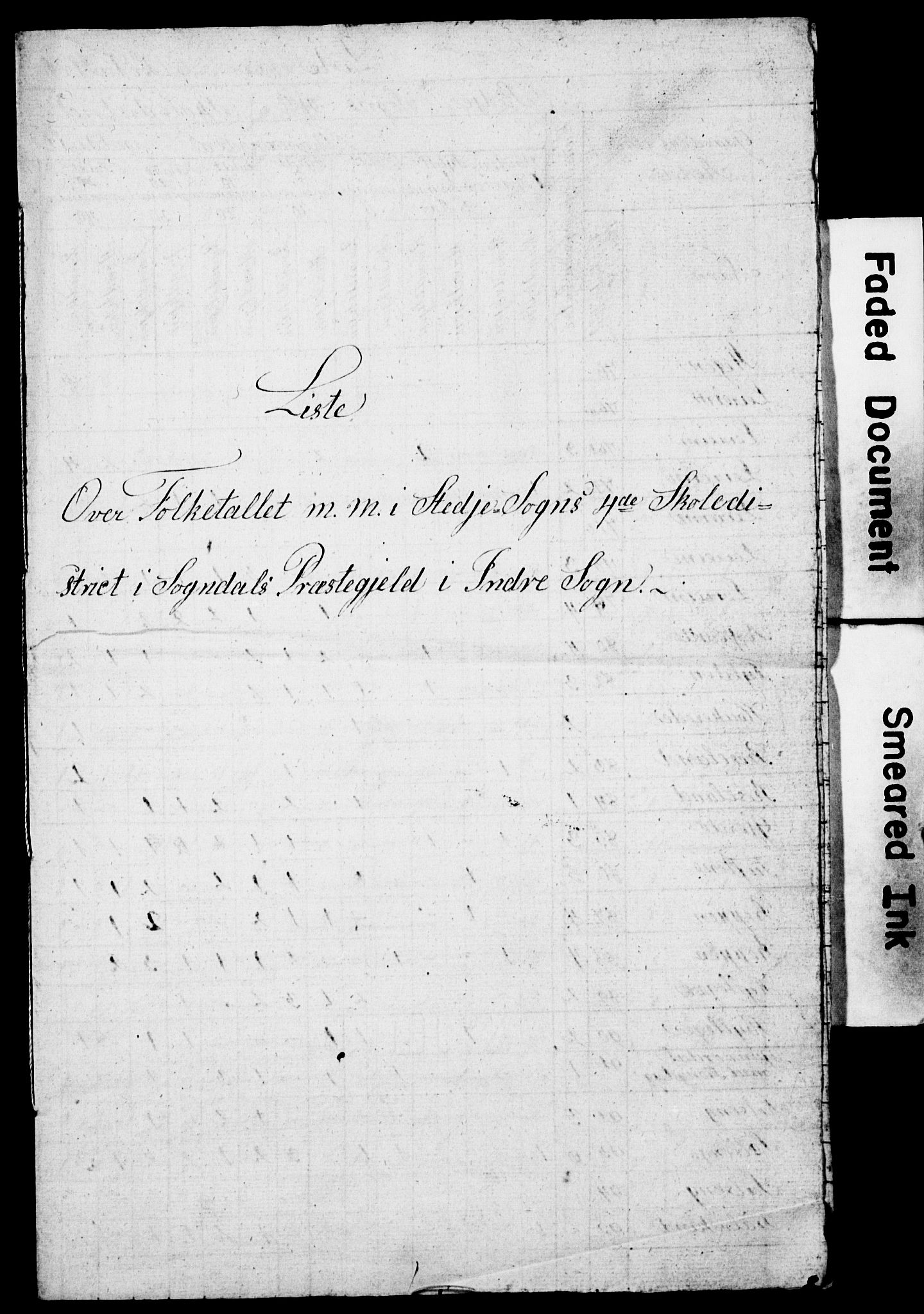 , Census 1845 for Sogndal, 1845, p. 20