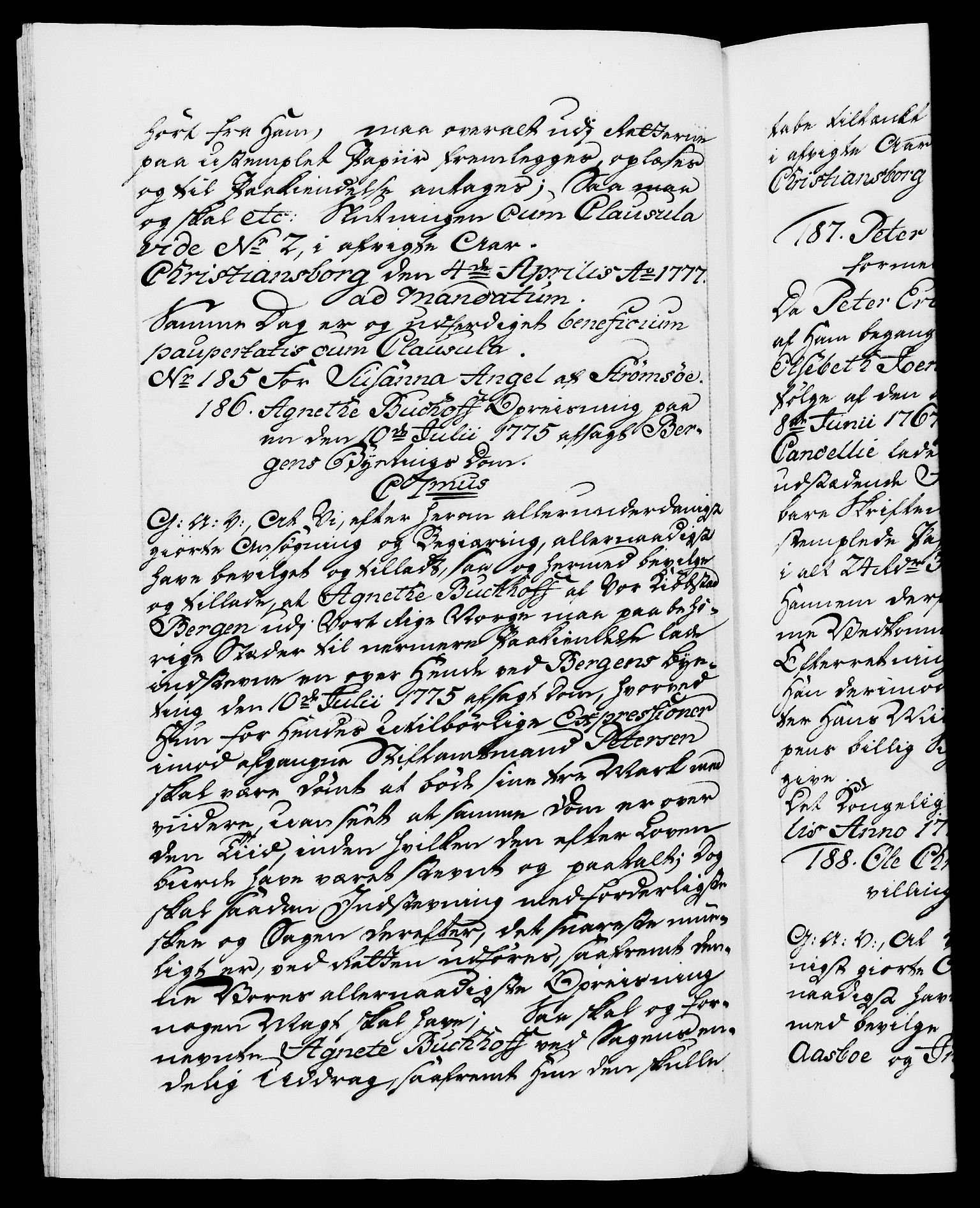 Danske Kanselli 1572-1799, AV/RA-EA-3023/F/Fc/Fca/Fcaa/L0047: Norske registre, 1776-1778, p. 459b