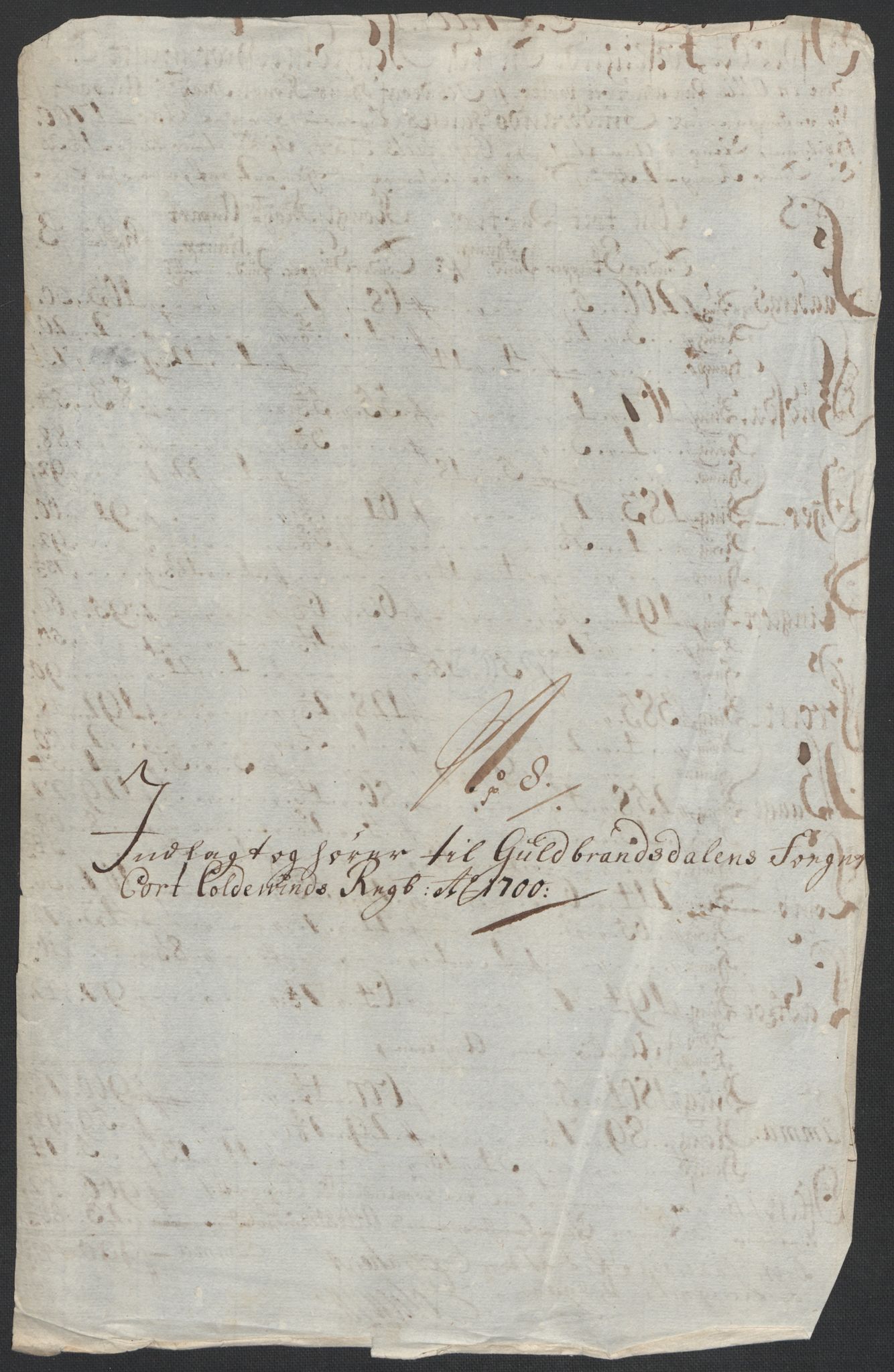 Rentekammeret inntil 1814, Reviderte regnskaper, Fogderegnskap, AV/RA-EA-4092/R17/L1173: Fogderegnskap Gudbrandsdal, 1700, p. 123