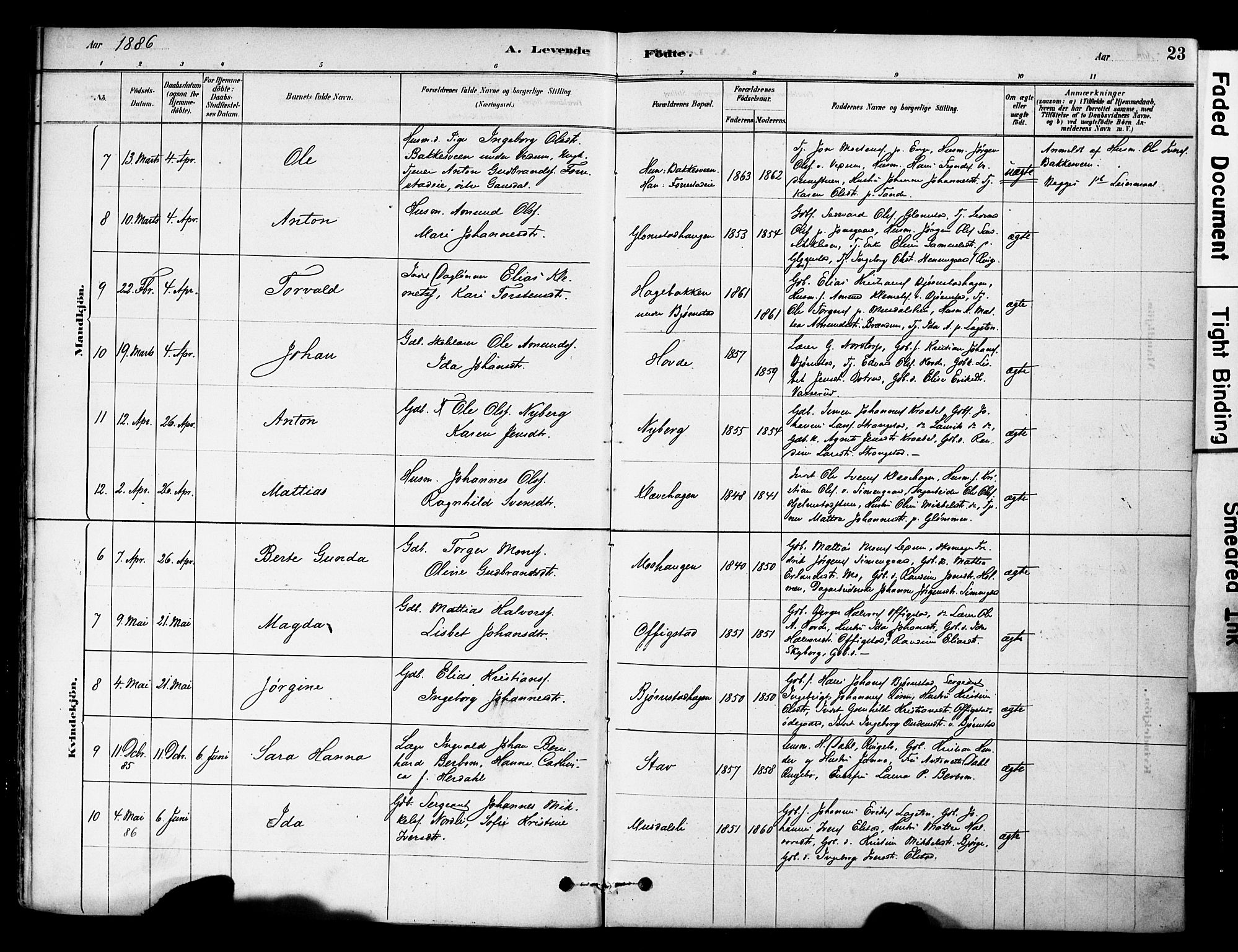 Øyer prestekontor, AV/SAH-PREST-084/H/Ha/Haa/L0009: Parish register (official) no. 9, 1878-1893, p. 23