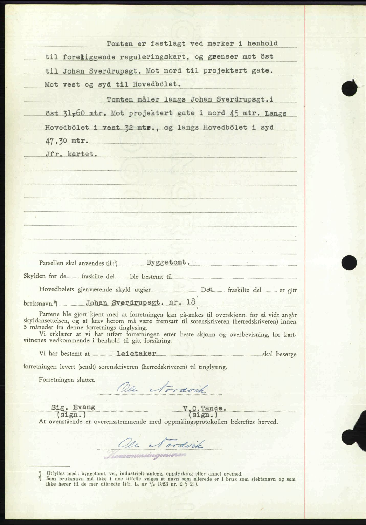 Toten tingrett, SAH/TING-006/H/Hb/Hbc/L0020: Mortgage book no. Hbc-20, 1948-1948, Diary no: : 3505/1948