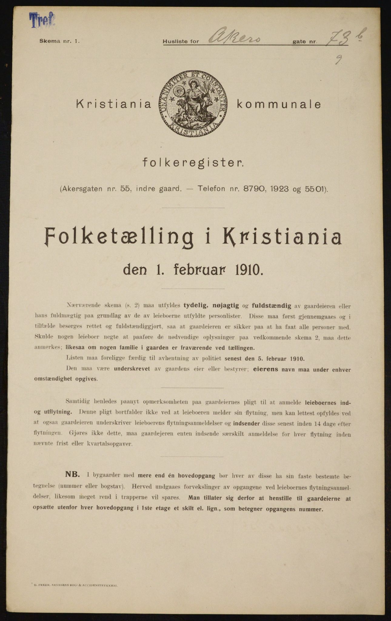 OBA, Municipal Census 1910 for Kristiania, 1910, p. 742