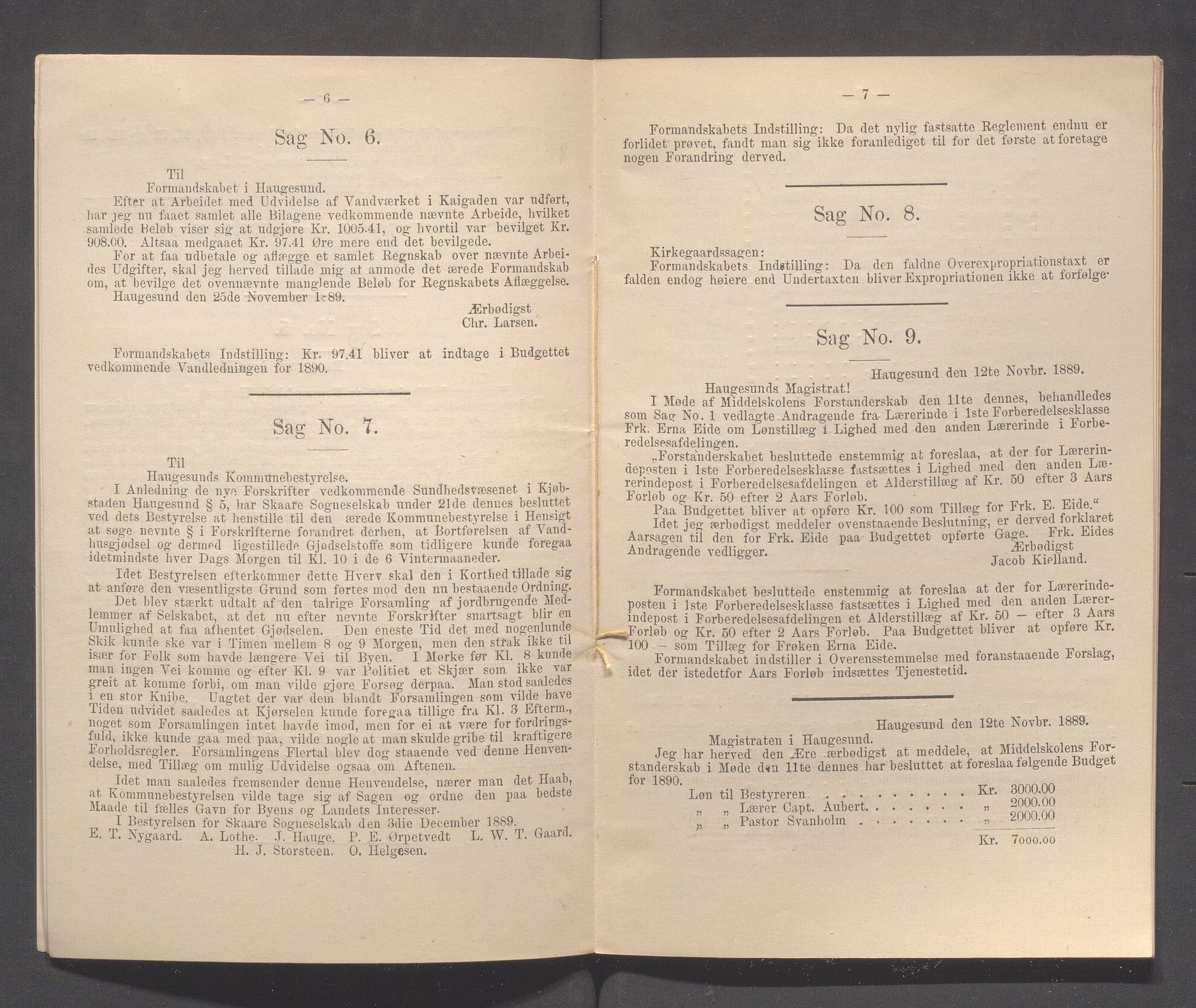 Haugesund kommune - Formannskapet og Bystyret, IKAR/A-740/A/Abb/L0001: Bystyreforhandlinger, 1889-1907, p. 21