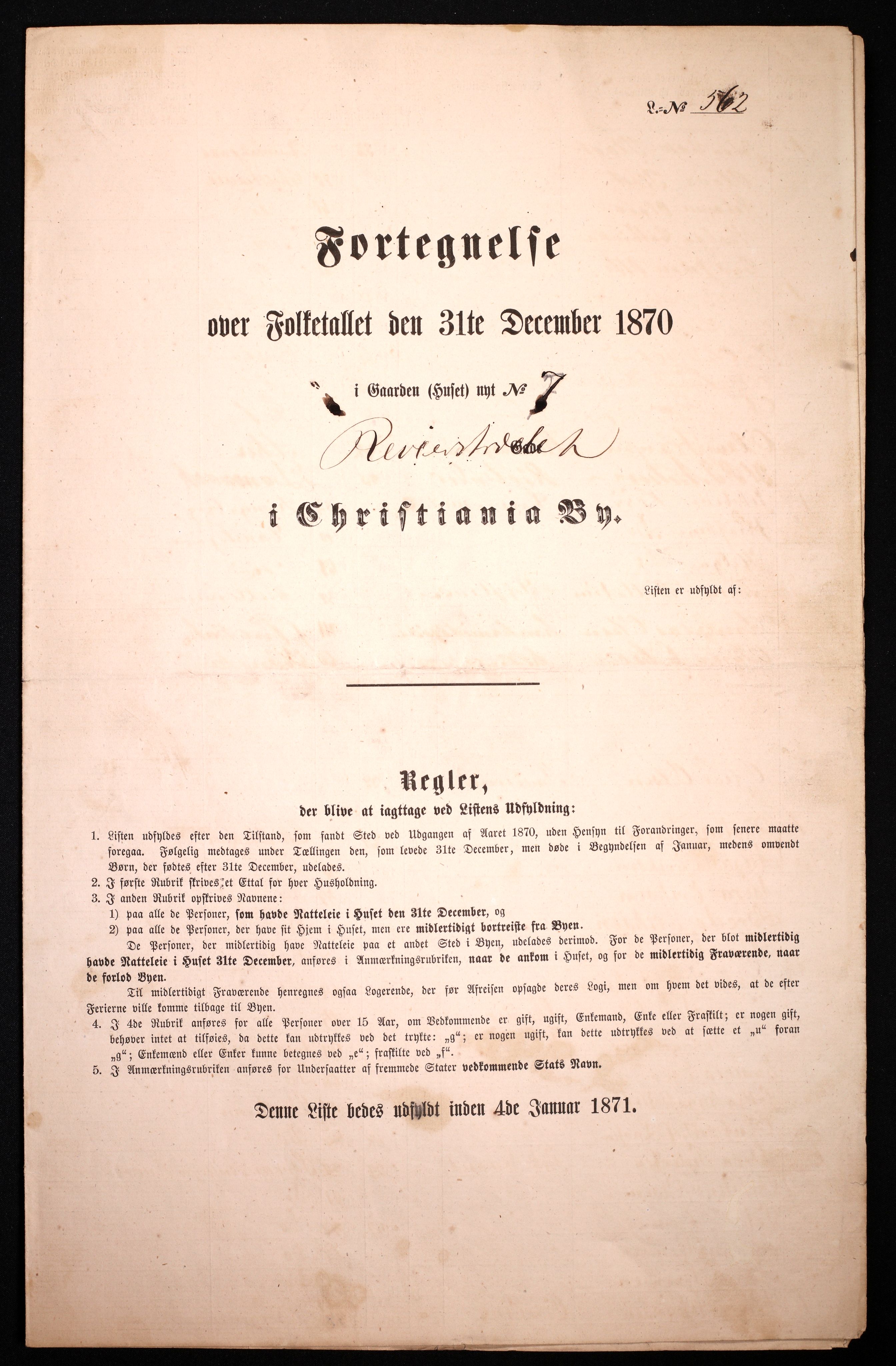 RA, 1870 census for 0301 Kristiania, 1870, p. 2870