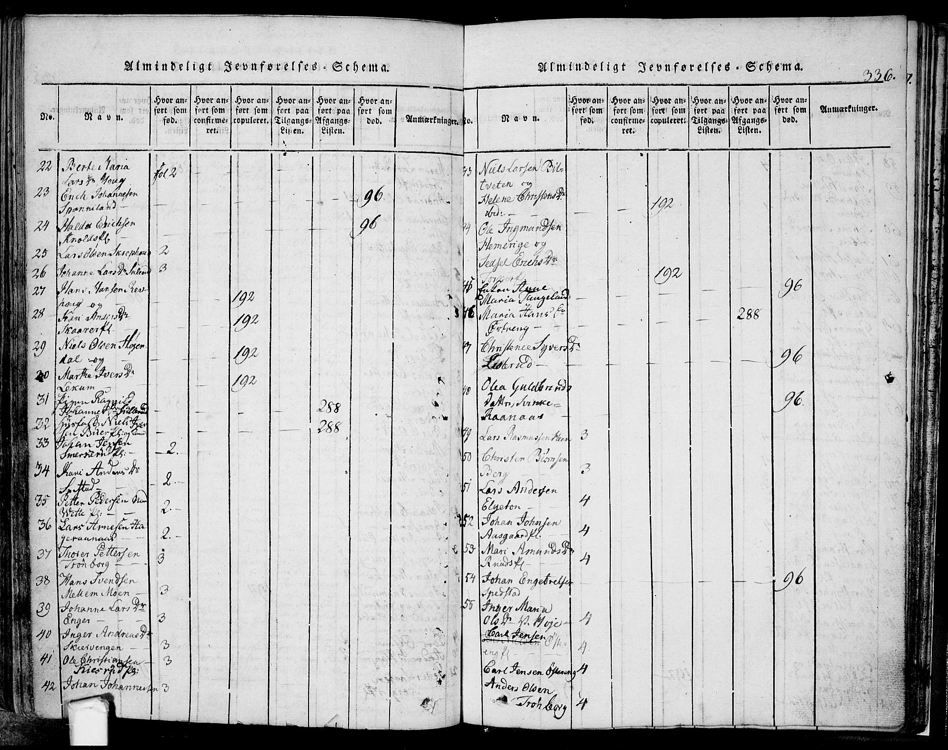 Eidsberg prestekontor Kirkebøker, SAO/A-10905/F/Fa/L0007: Parish register (official) no. I 7, 1814-1832, p. 336