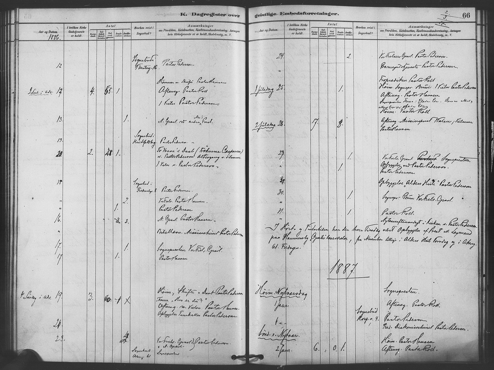 Trefoldighet prestekontor Kirkebøker, SAO/A-10882/I/Ia/L0002: Diary records no. 2, 1878-1890, p. 66