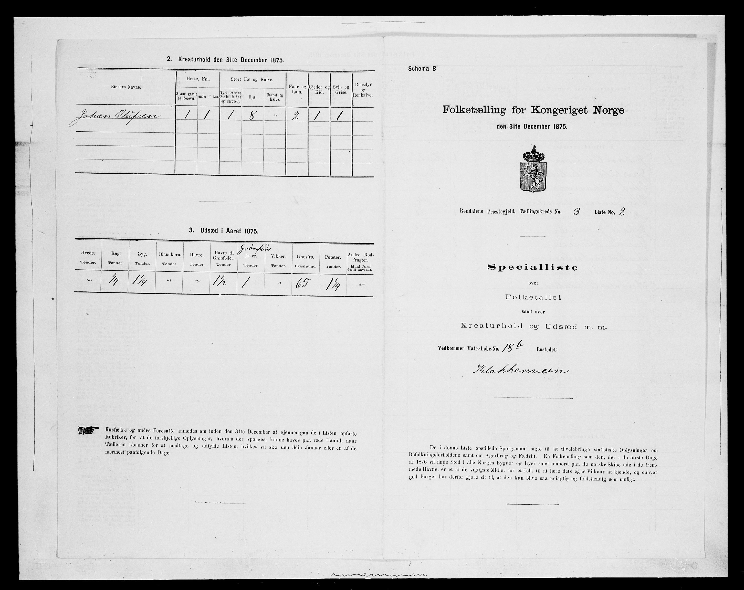 SAH, 1875 census for 0432P Rendalen, 1875, p. 348