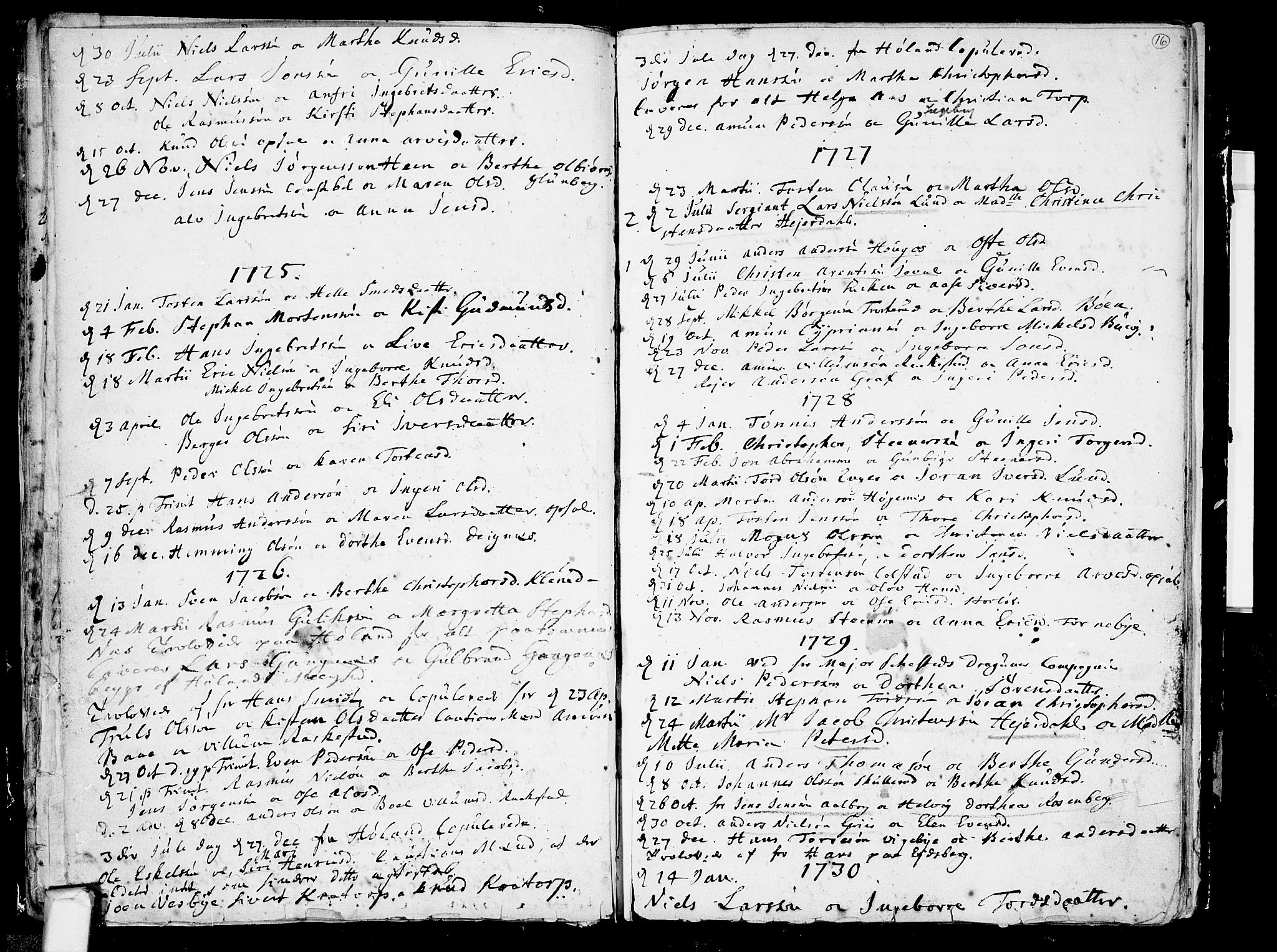 Rødenes prestekontor Kirkebøker, AV/SAO-A-2005/F/Fa/L0001: Parish register (official) no.  I 1, 1721-1732, p. 16