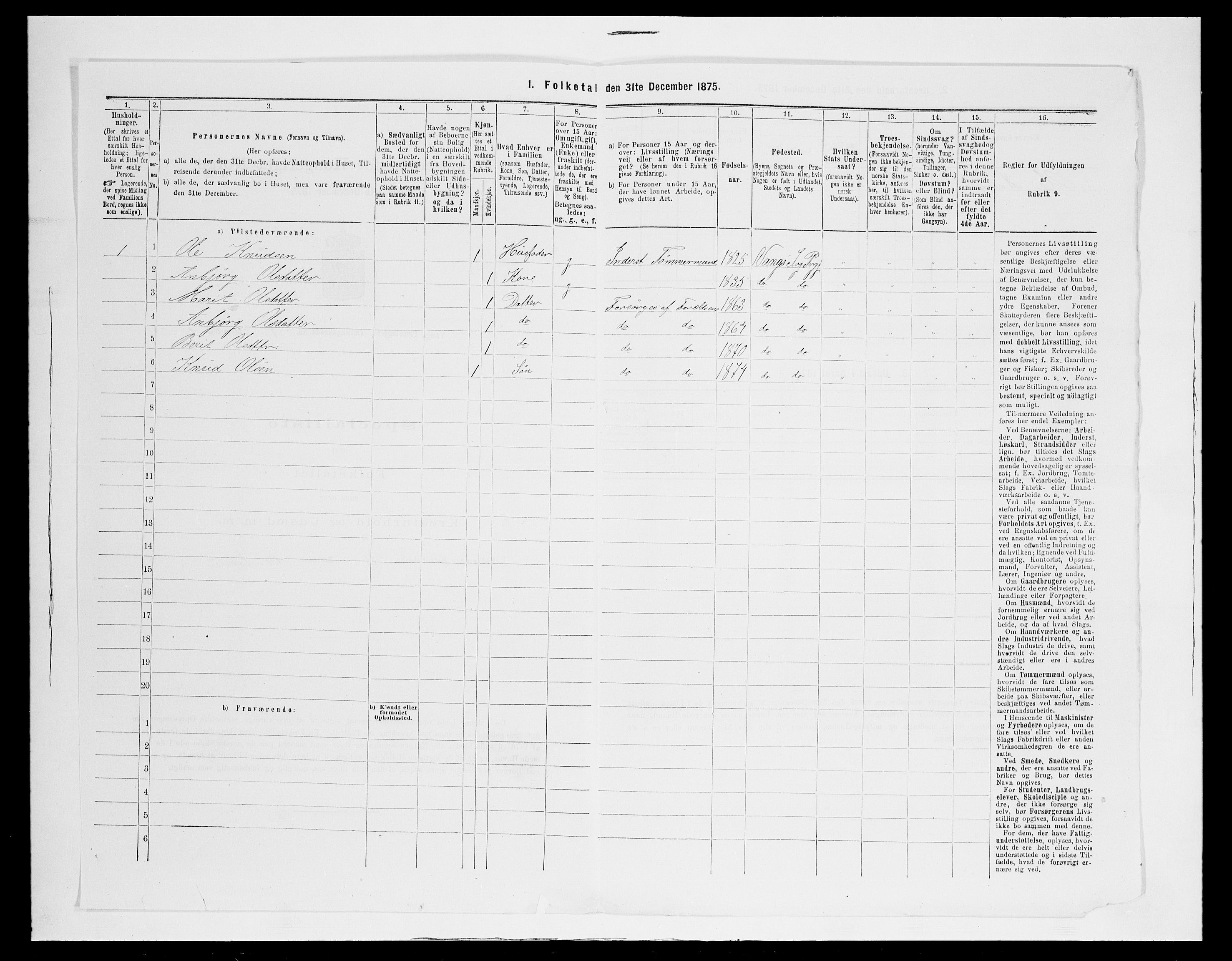 SAH, 1875 census for 0545P Vang, 1875, p. 348