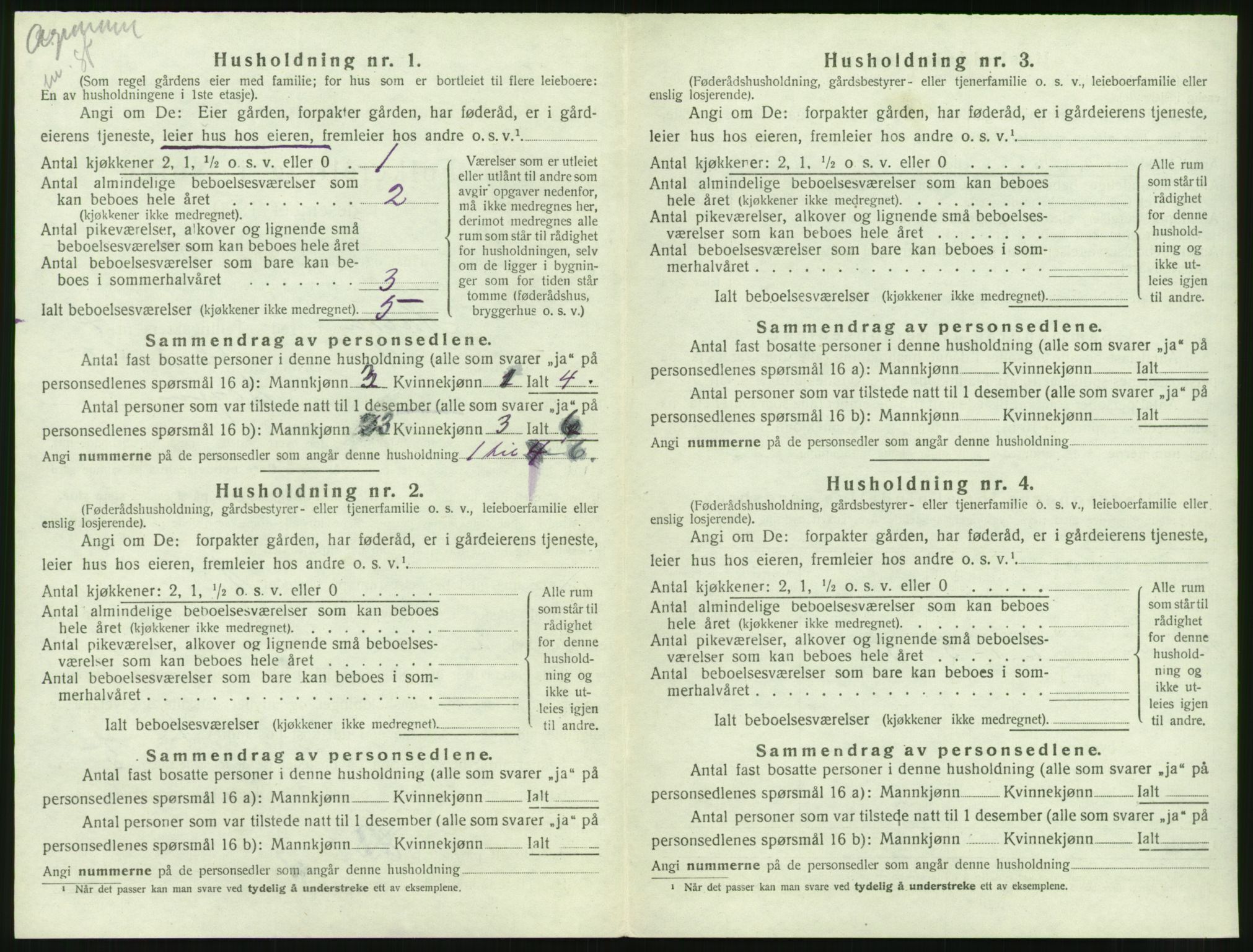 SAT, 1920 census for Halsa, 1920, p. 237