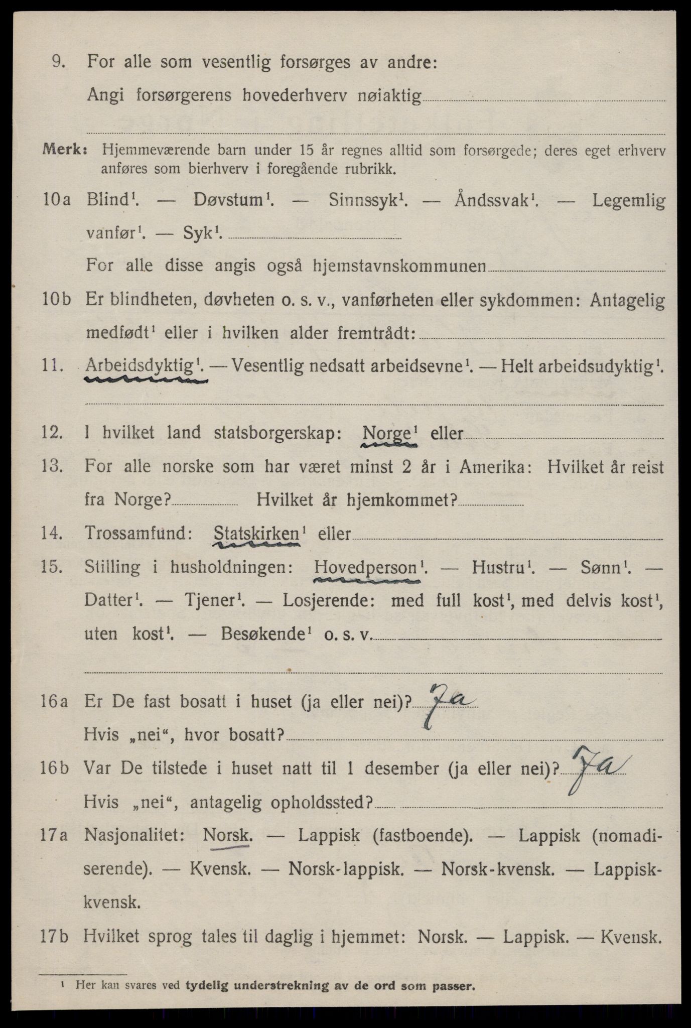 SAT, 1920 census for Byneset, 1920, p. 1619