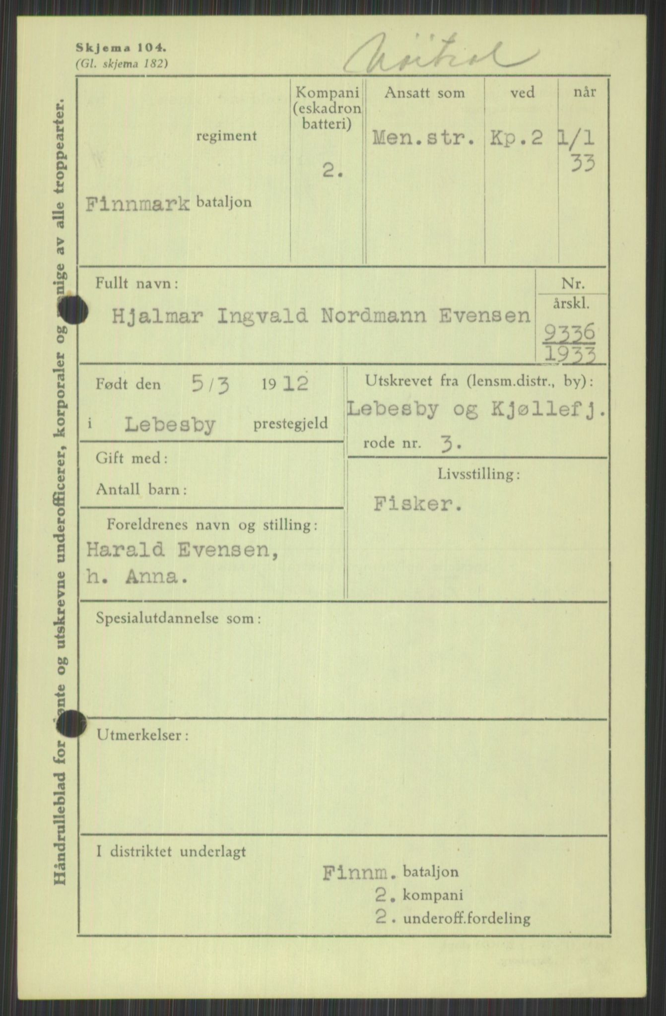 Forsvaret, Varanger bataljon, AV/RA-RAFA-2258/1/D/L0440: Rulleblad for fødte 1892-1912, 1892-1912, p. 1577