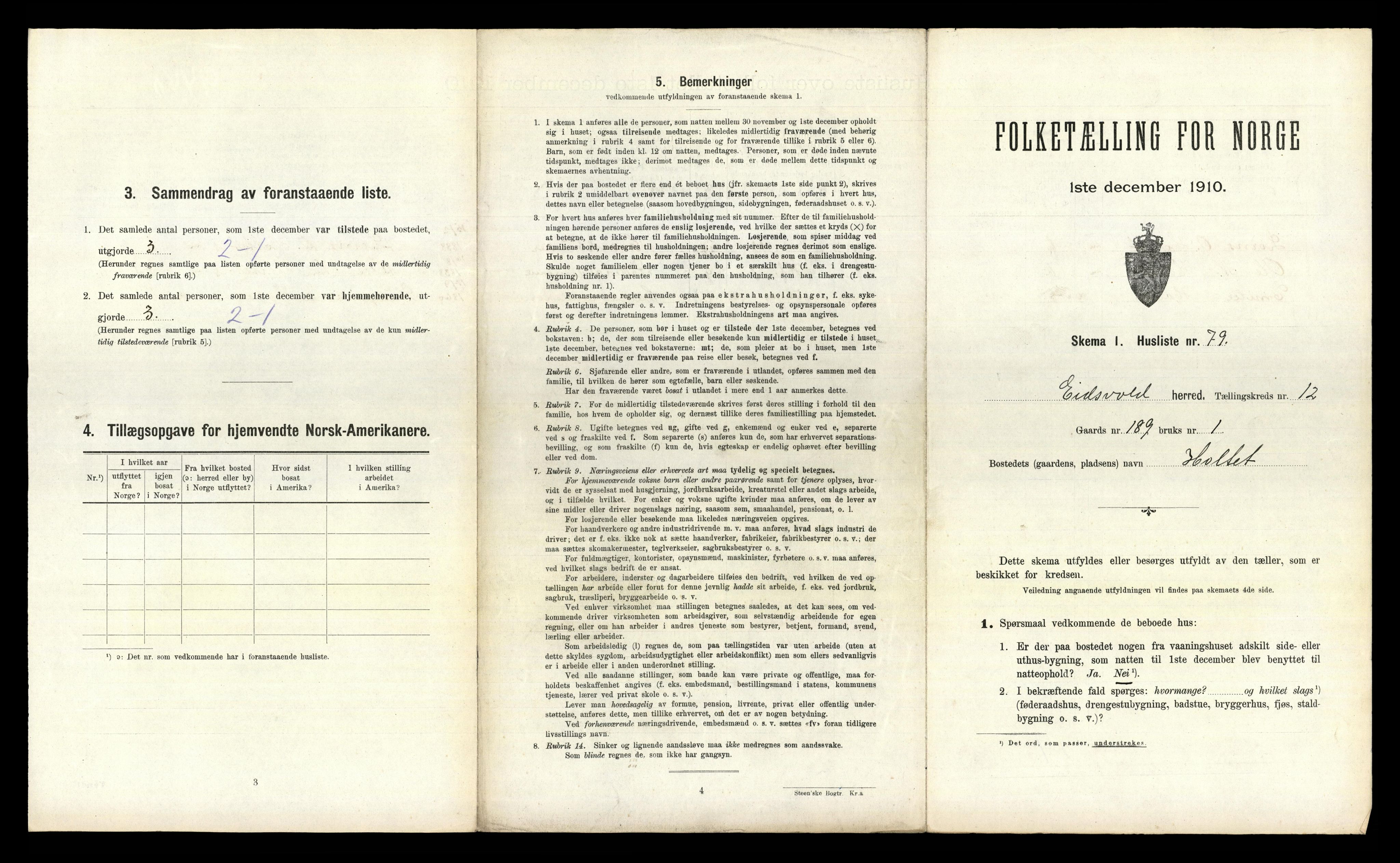 RA, 1910 census for Eidsvoll, 1910, p. 2960