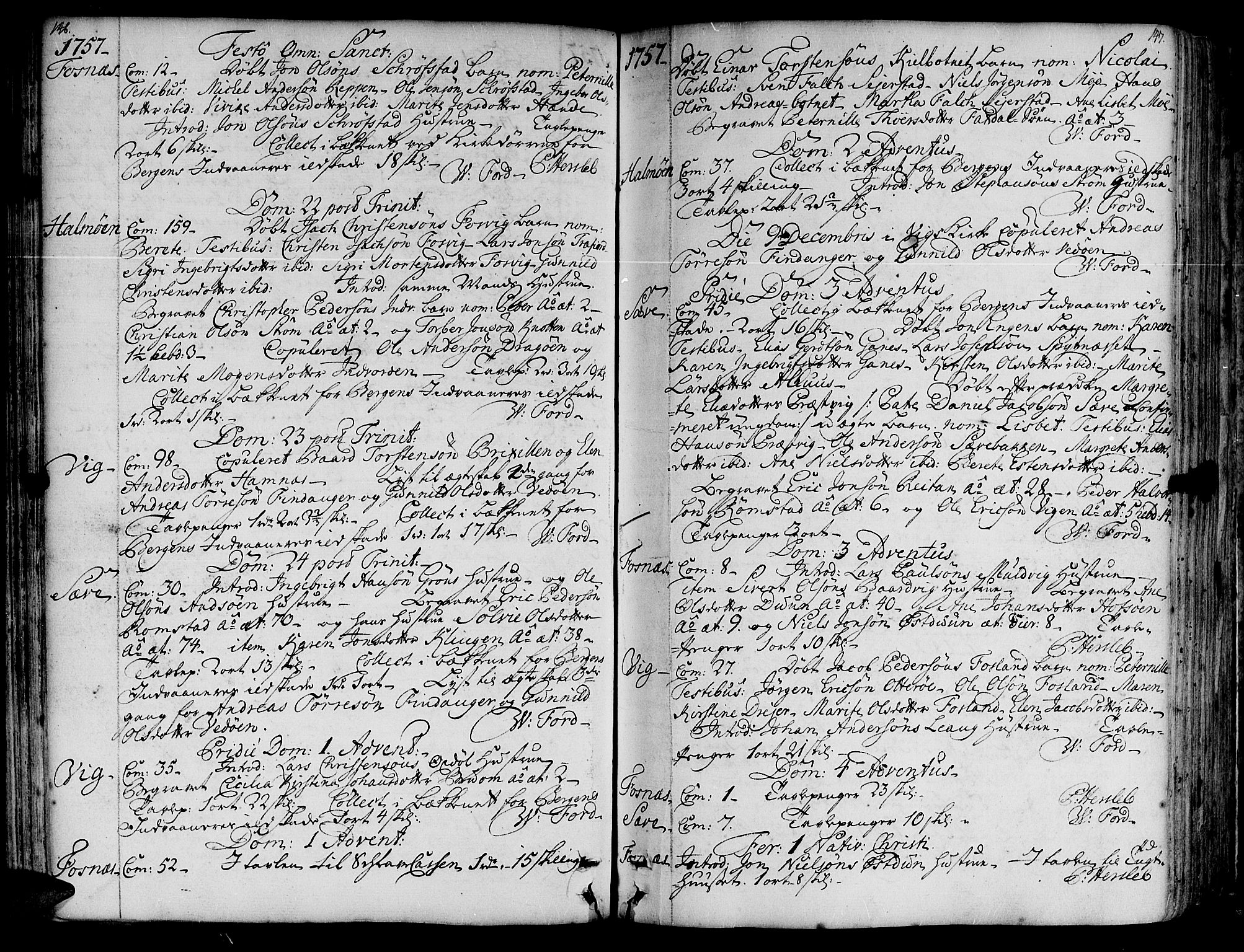 Ministerialprotokoller, klokkerbøker og fødselsregistre - Nord-Trøndelag, SAT/A-1458/773/L0607: Parish register (official) no. 773A01, 1751-1783, p. 146-147