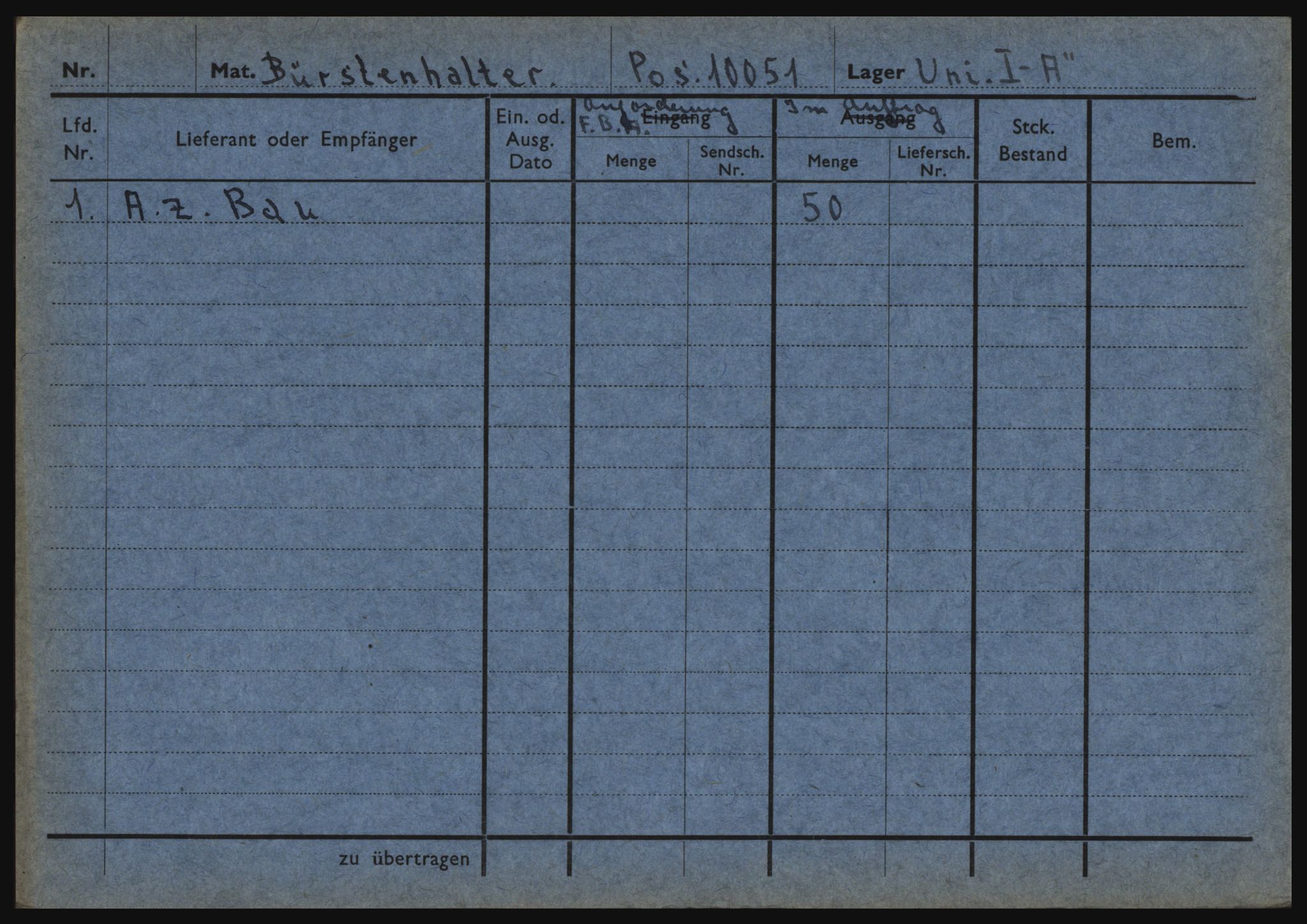Tyske arkiver, Organisation Todt (OT), Einsatzgruppe Wiking, AV/RA-RAFA-2188/1/O/O12/L0002: Kartotek - Elektromaterial etc A-Z, 1940-1945, p. 56