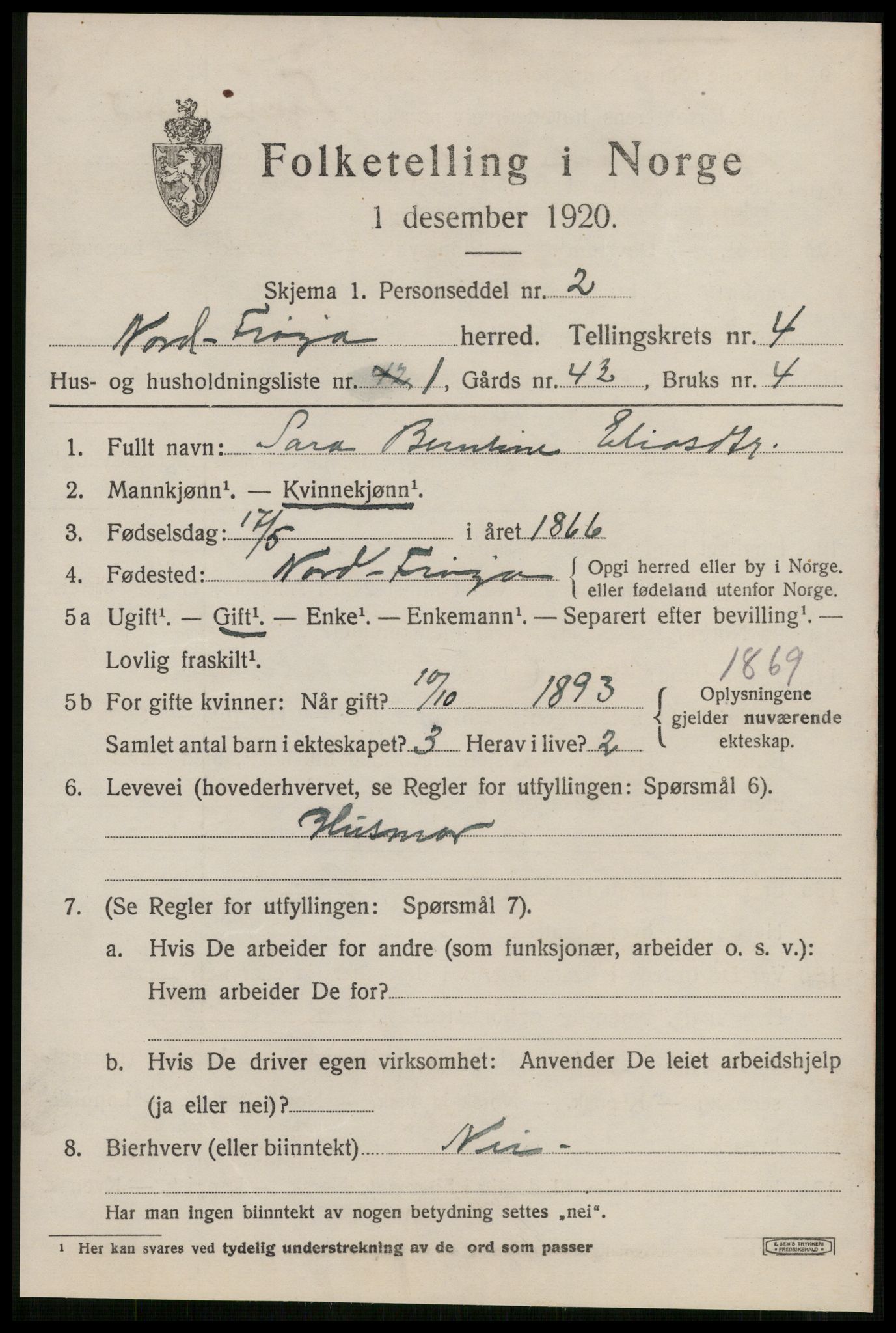 SAT, 1920 census for Nord-Frøya, 1920, p. 8129