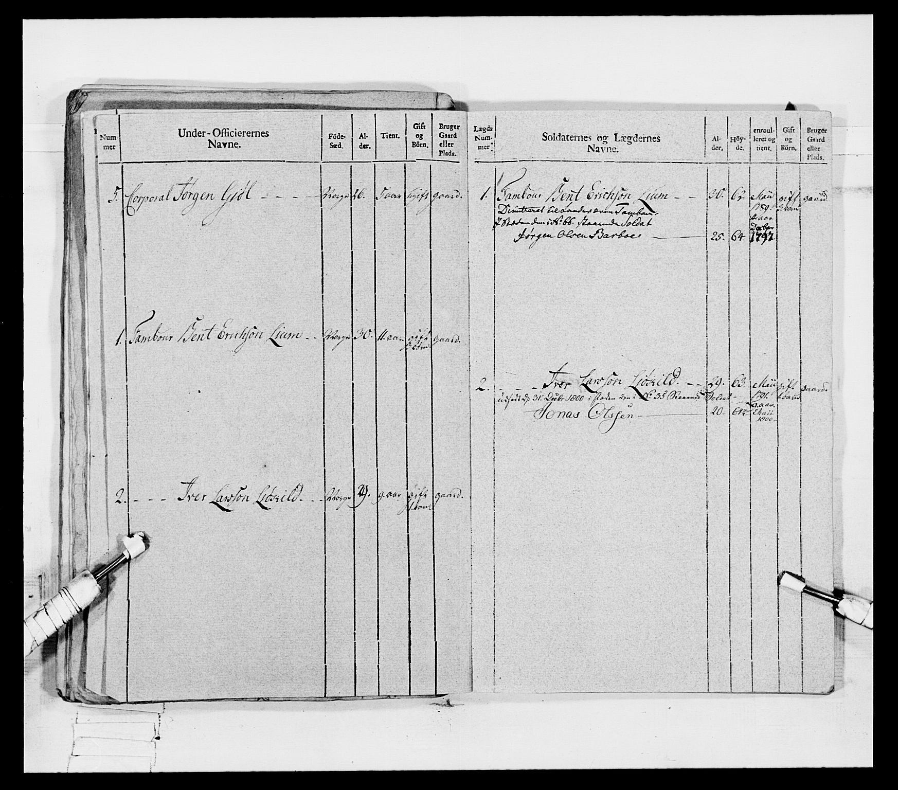 Generalitets- og kommissariatskollegiet, Det kongelige norske kommissariatskollegium, AV/RA-EA-5420/E/Eh/L0080: 2. Trondheimske nasjonale infanteriregiment, 1792-1800, p. 470