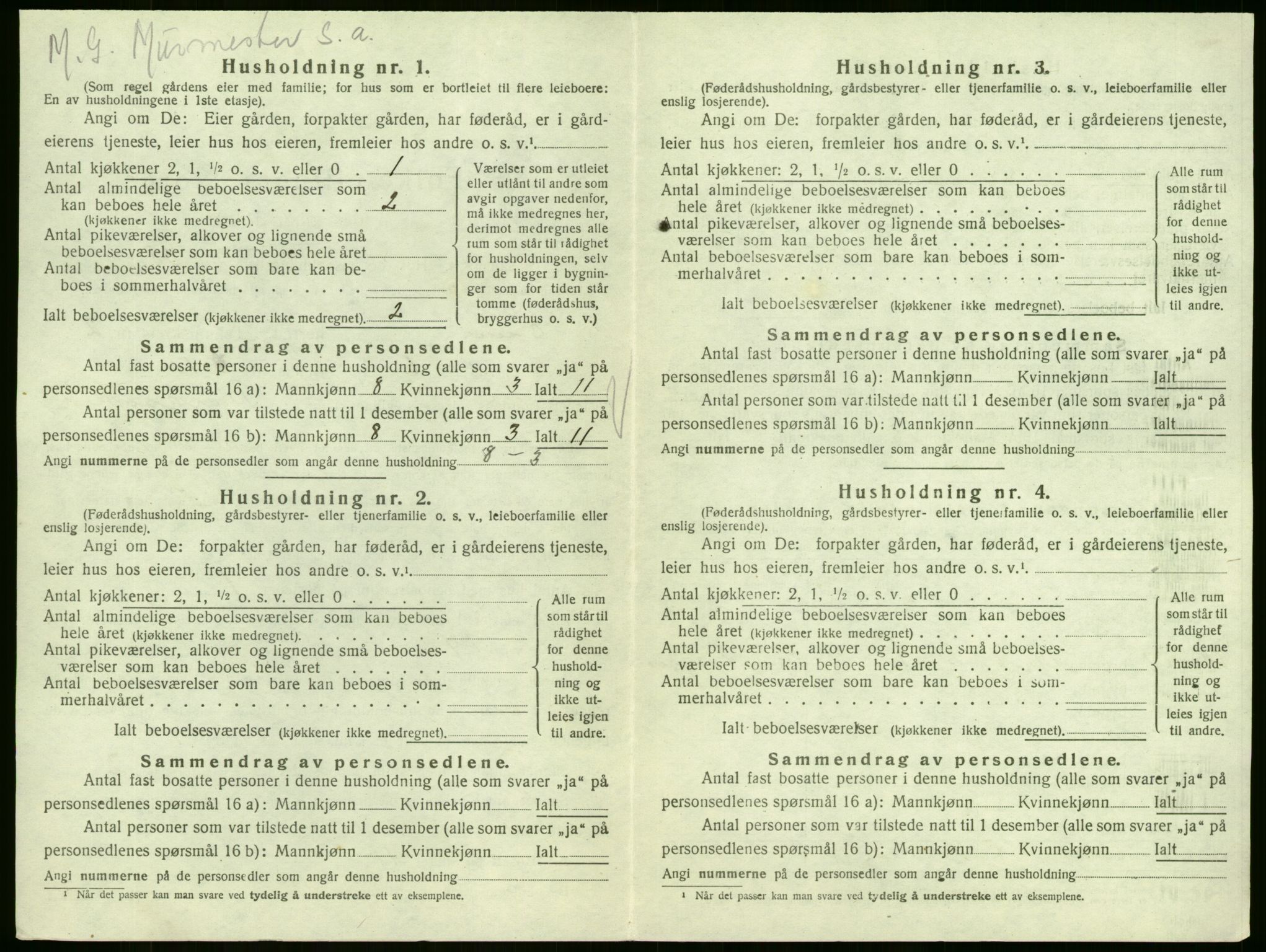 SAKO, 1920 census for Sem, 1920, p. 604