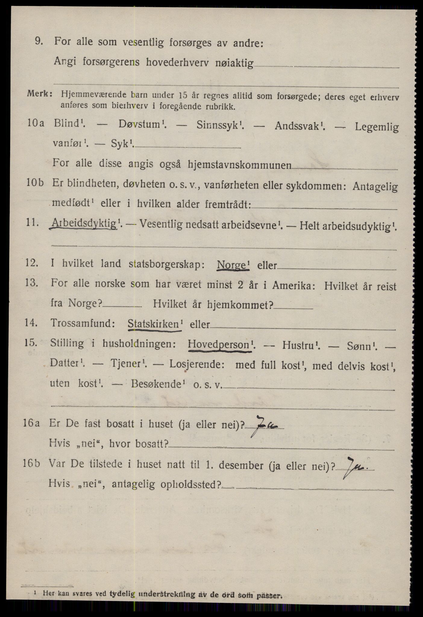SAT, 1920 census for Sandøy, 1920, p. 1707