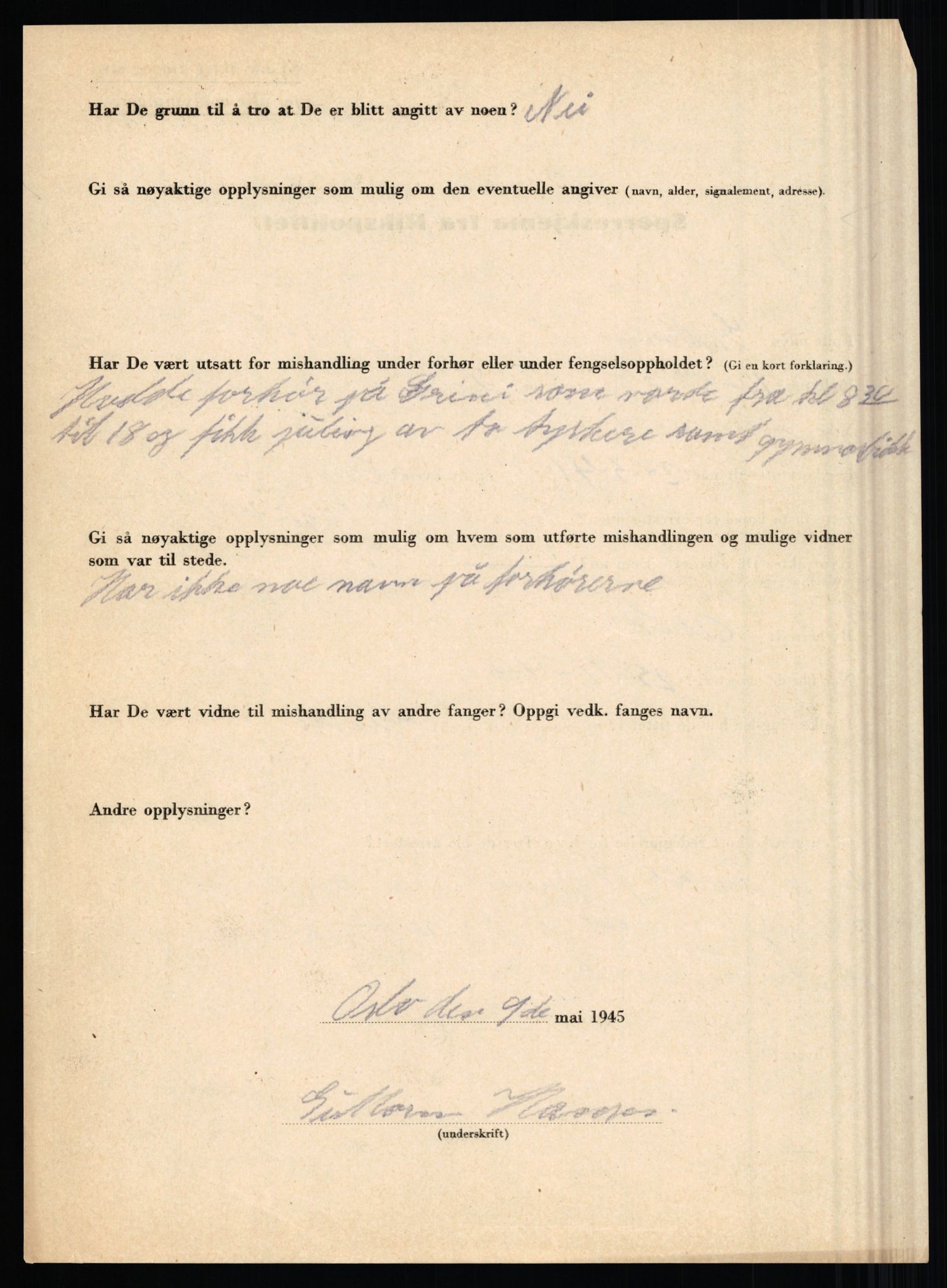 Rikspolitisjefen, AV/RA-S-1560/L/L0006: Hansen, Adolf Boye - Hemstad, Gunnar, 1940-1945, p. 156