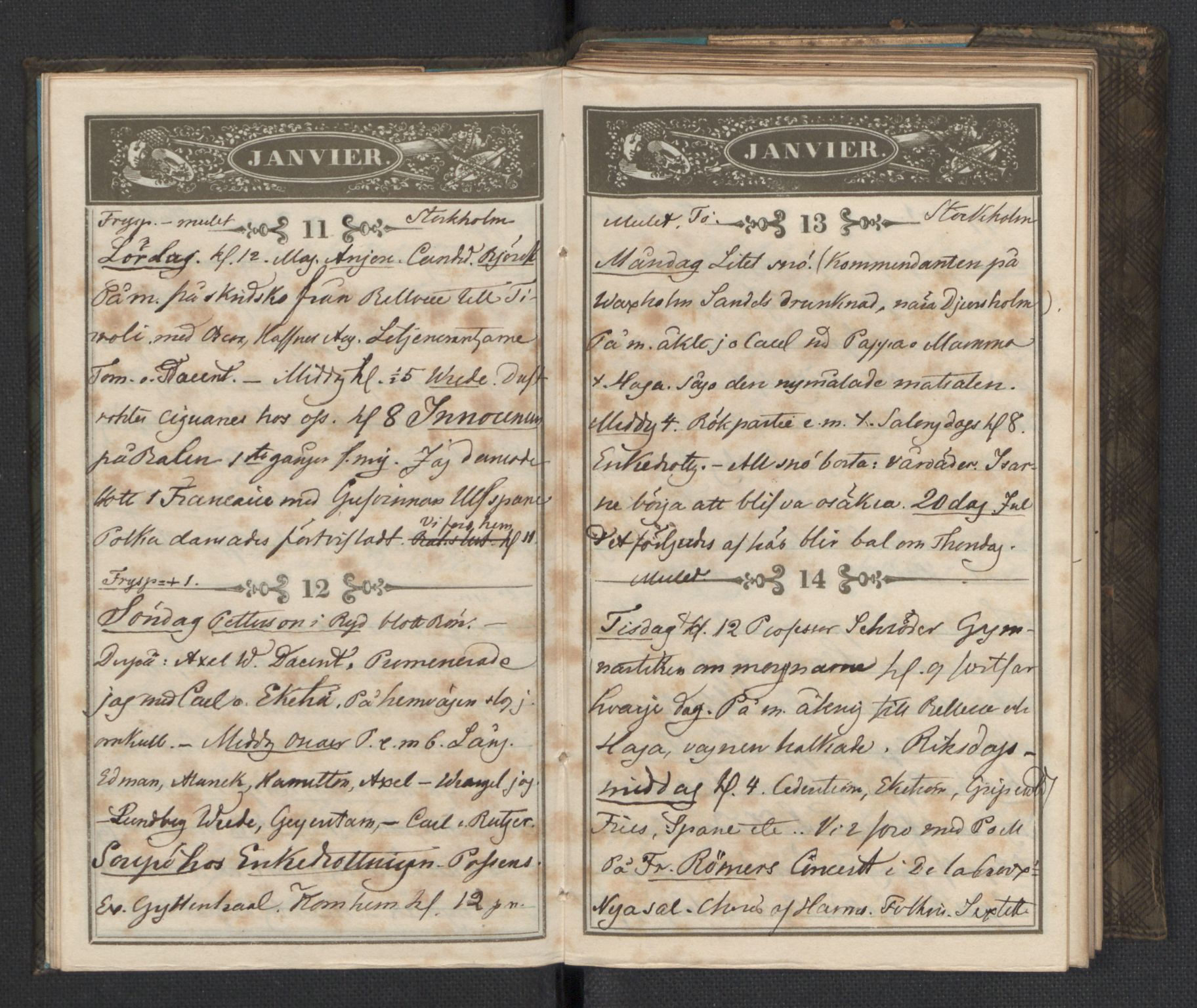 Bernadotte, AV/RA-PA-0318/F/L0001/0002: Privat materiale fra Bernadottefamilien / Dagbok, 1845, p. 9