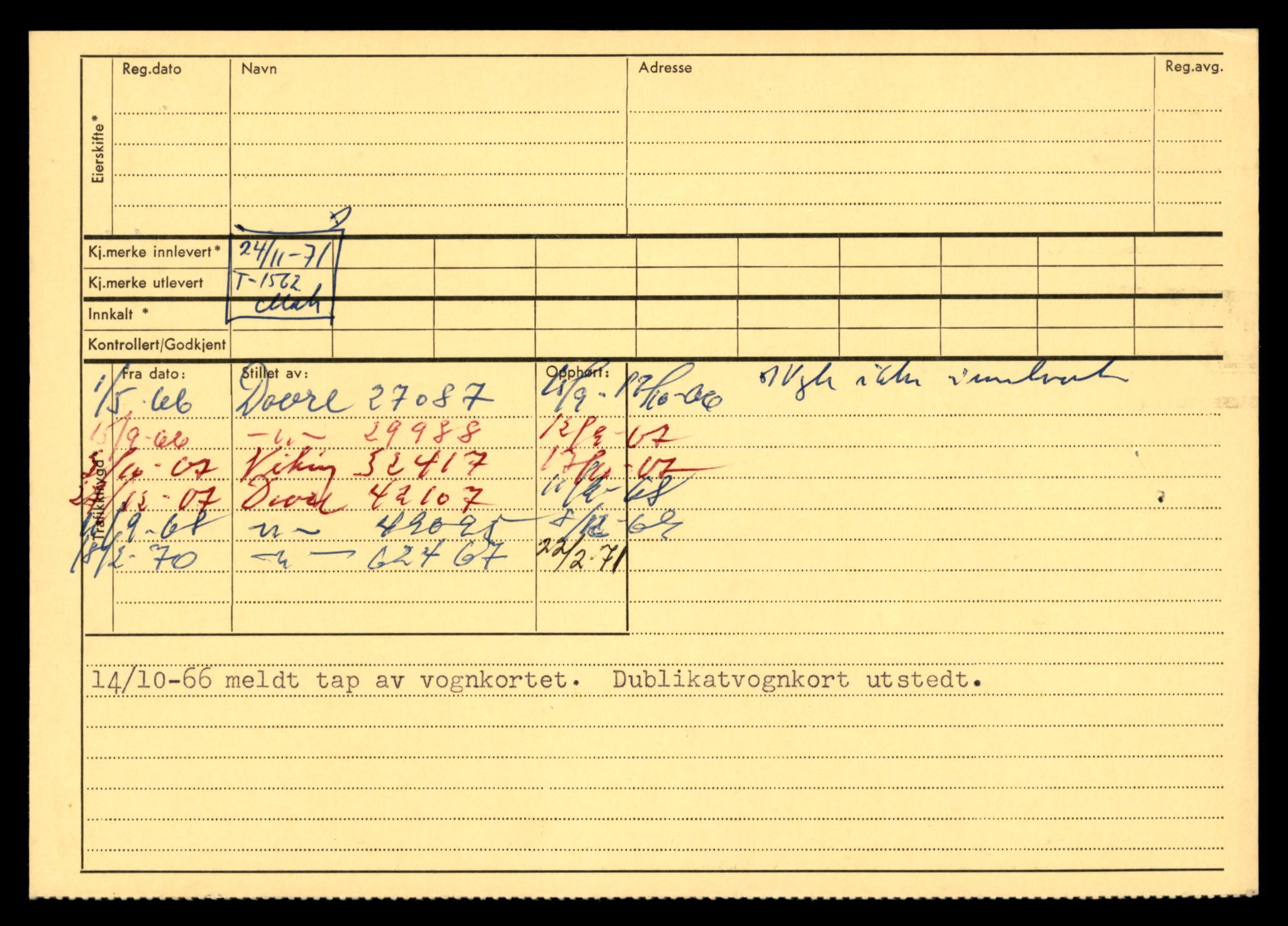 Møre og Romsdal vegkontor - Ålesund trafikkstasjon, AV/SAT-A-4099/F/Fe/L0013: Registreringskort for kjøretøy T 1451 - T 1564, 1927-1998, p. 2784