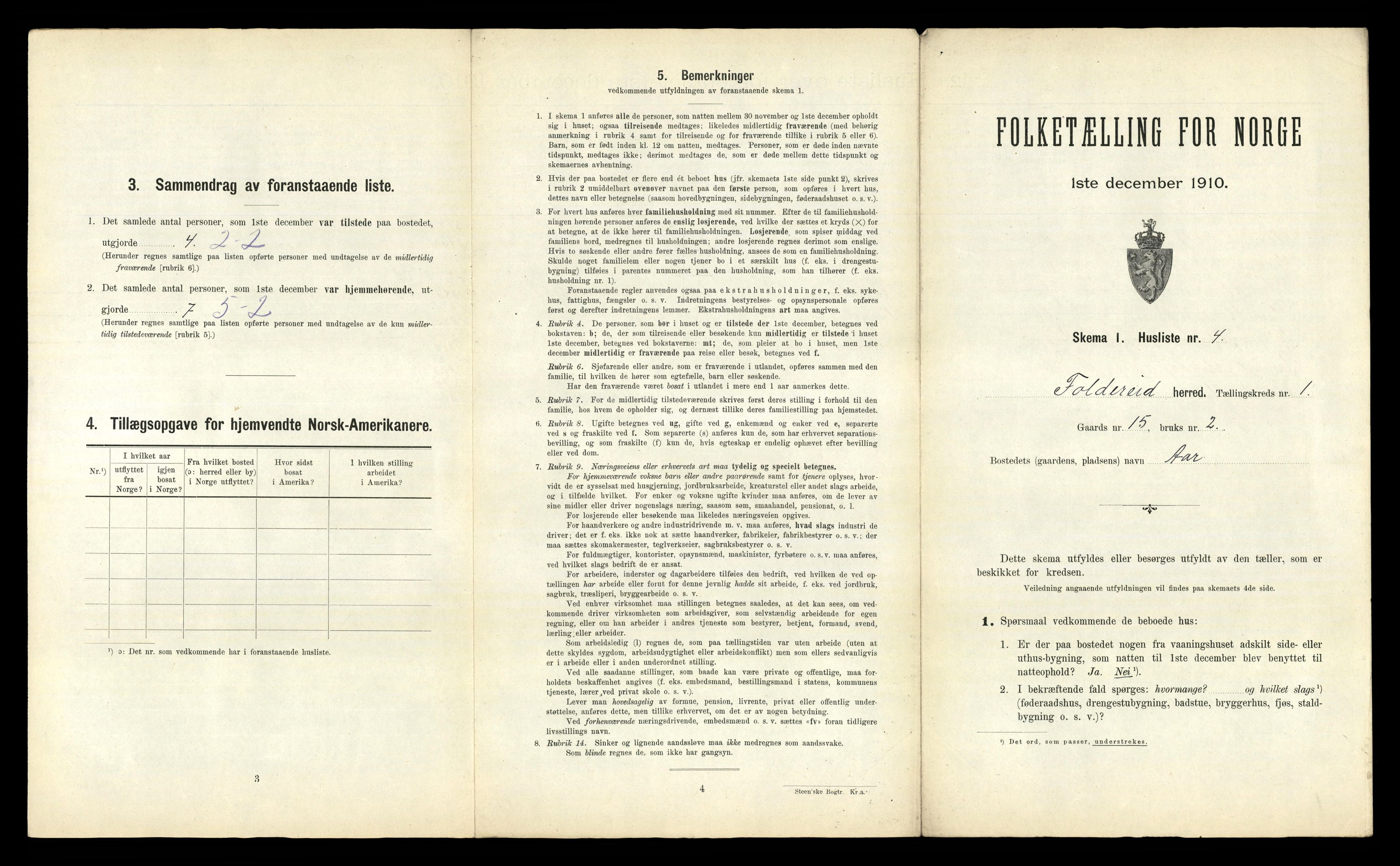 RA, 1910 census for Foldereid, 1910, p. 30