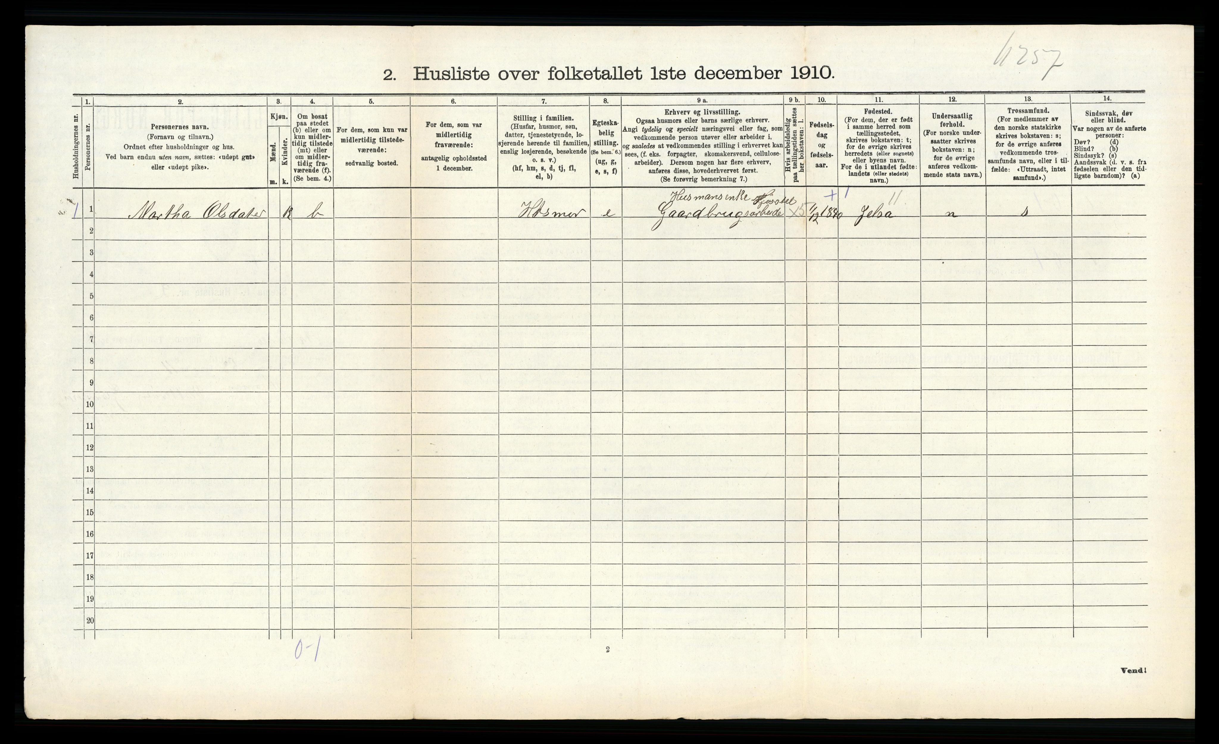 RA, 1910 census for Avaldsnes, 1910, p. 590