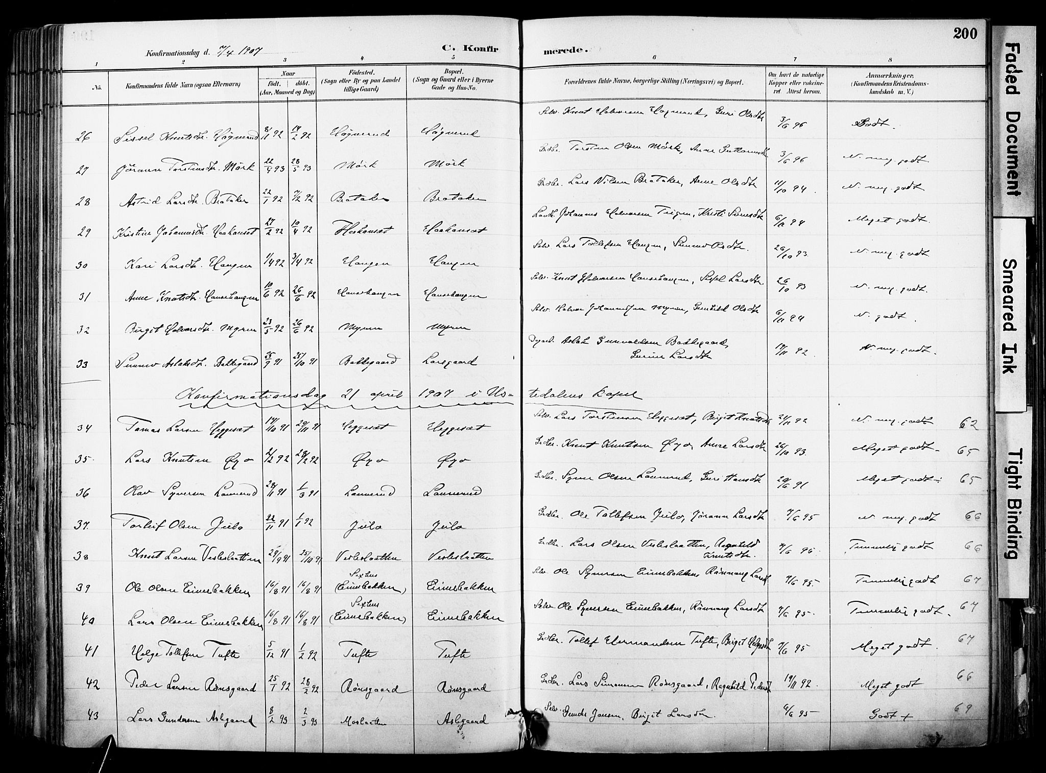 Hol kirkebøker, SAKO/A-227/F/Fa/L0003: Parish register (official) no. I 3, 1887-1918, p. 200