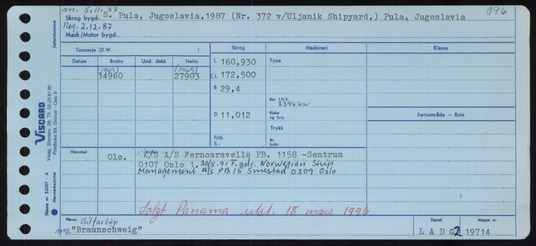 Sjøfartsdirektoratet med forløpere, Skipsmålingen, RA/S-1627/H/Hd/L0005: Fartøy, Br-Byg, p. 147