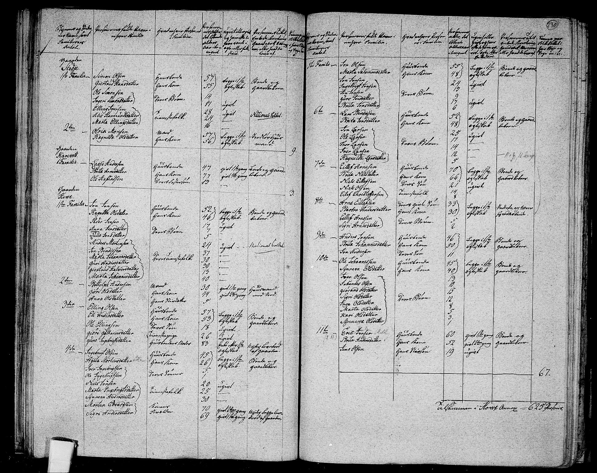 RA, 1801 census for 1417P Vik, 1801, p. 229b-230a