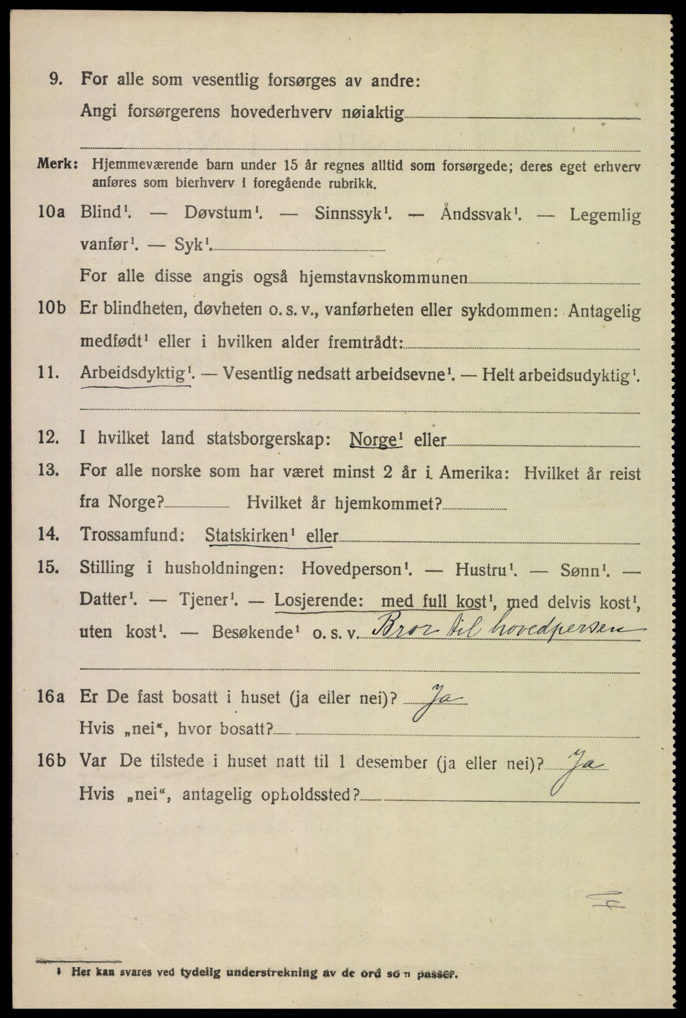 SAH, 1920 census for Tynset, 1920, p. 7581