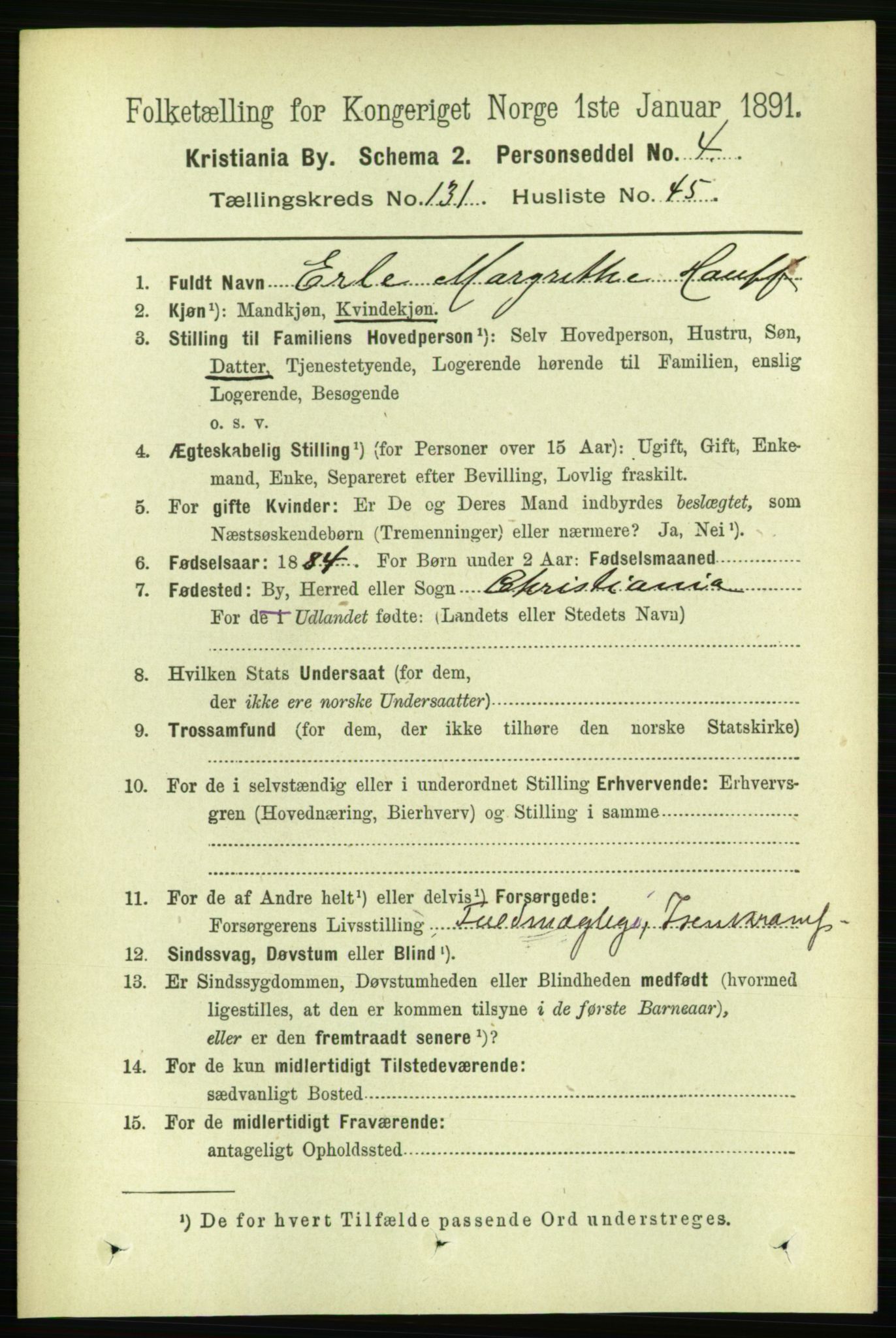 RA, 1891 census for 0301 Kristiania, 1891, p. 71331