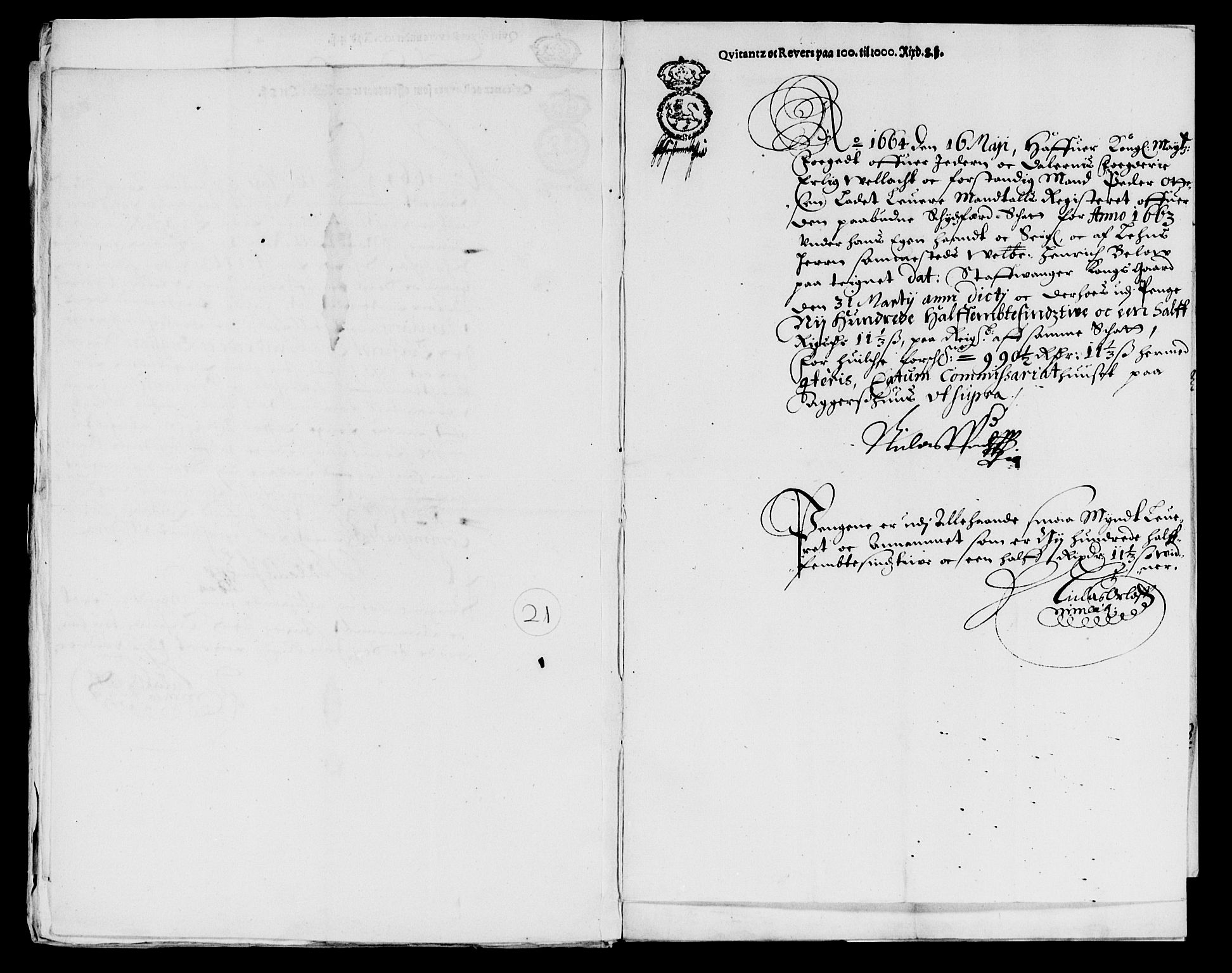 Rentekammeret inntil 1814, Reviderte regnskaper, Lensregnskaper, AV/RA-EA-5023/R/Rb/Rbs/L0047: Stavanger len, 1663-1664