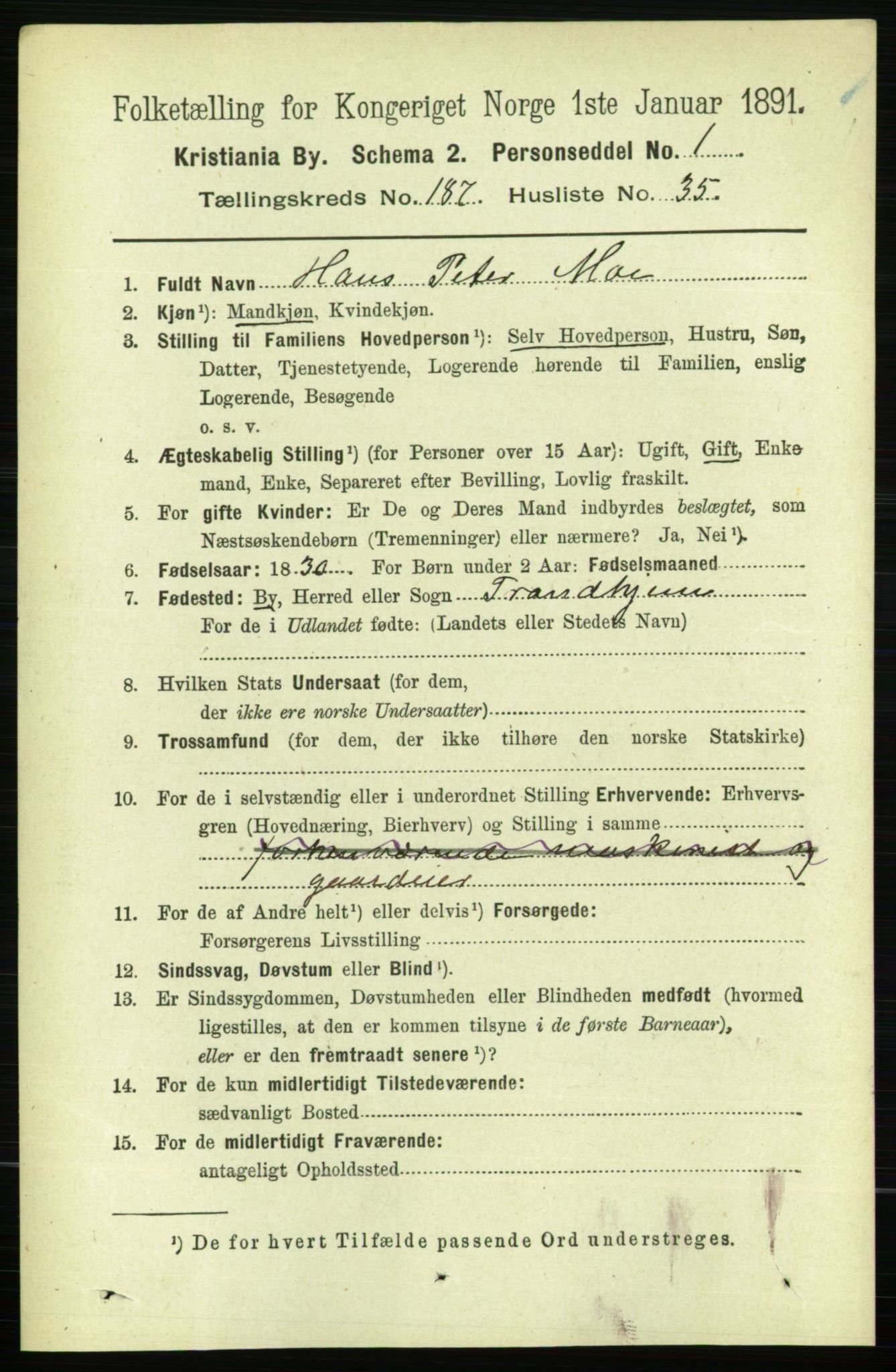 RA, 1891 census for 0301 Kristiania, 1891, p. 112528