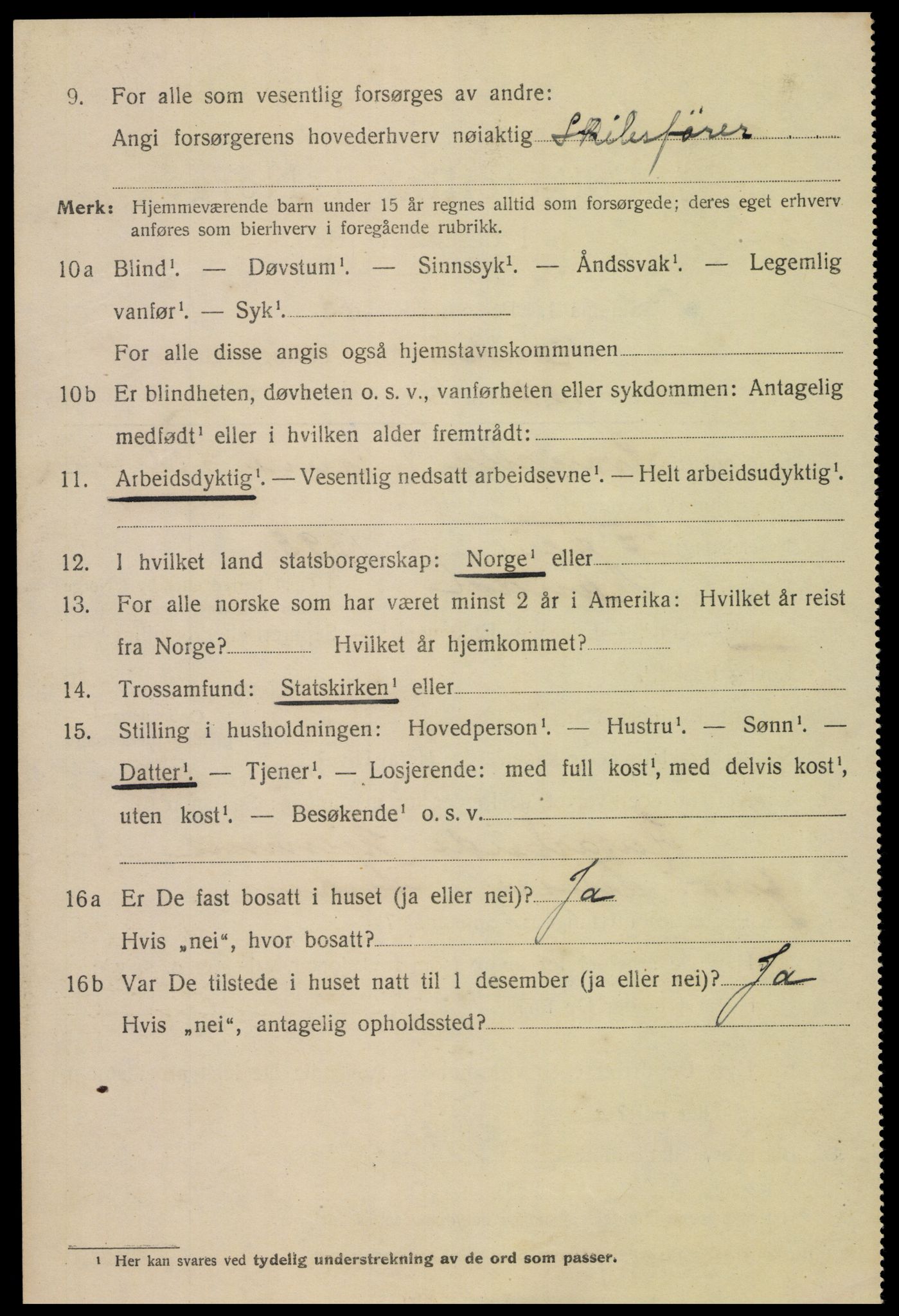 SAK, 1920 census for Mandal, 1920, p. 8126