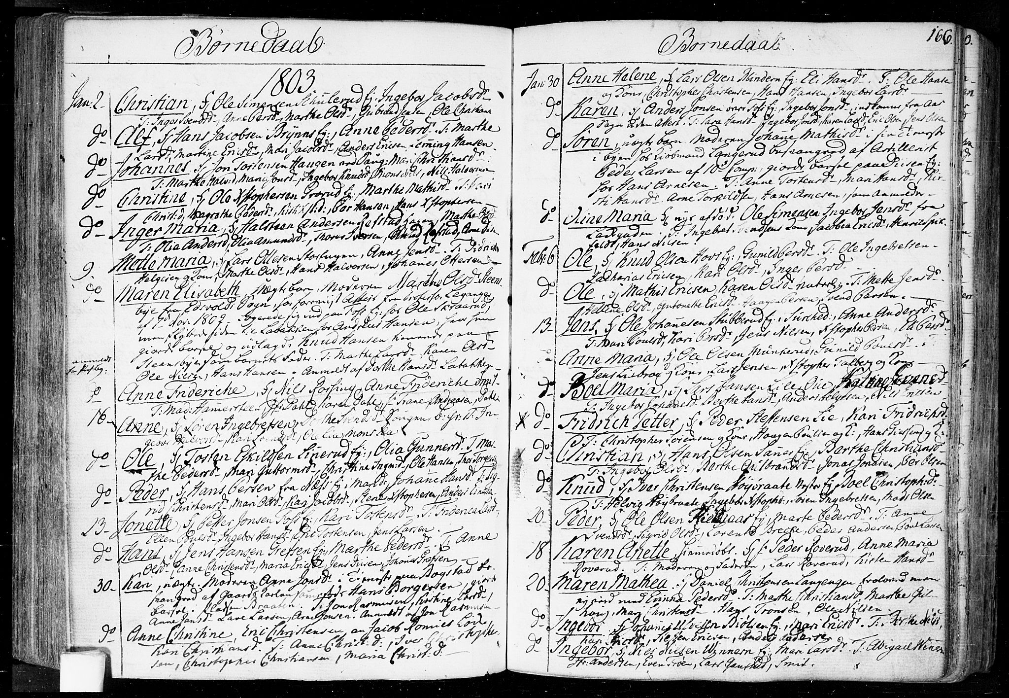 Aker prestekontor kirkebøker, SAO/A-10861/F/L0010: Parish register (official) no. 10, 1786-1809, p. 166