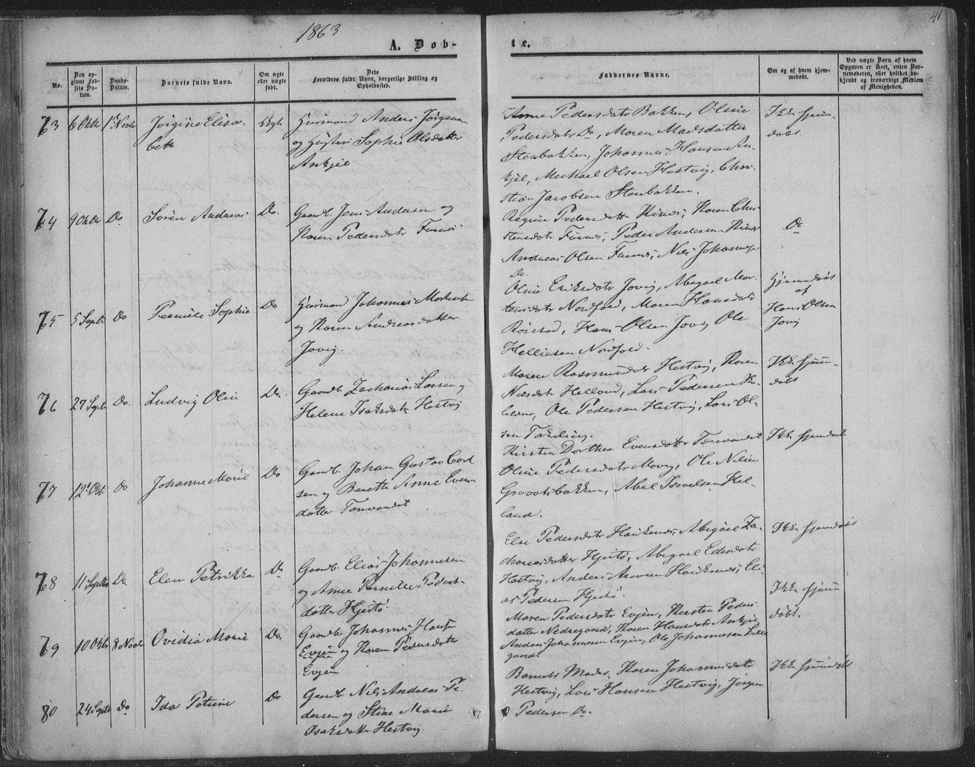 Ministerialprotokoller, klokkerbøker og fødselsregistre - Nordland, AV/SAT-A-1459/853/L0770: Parish register (official) no. 853A09, 1857-1870, p. 41