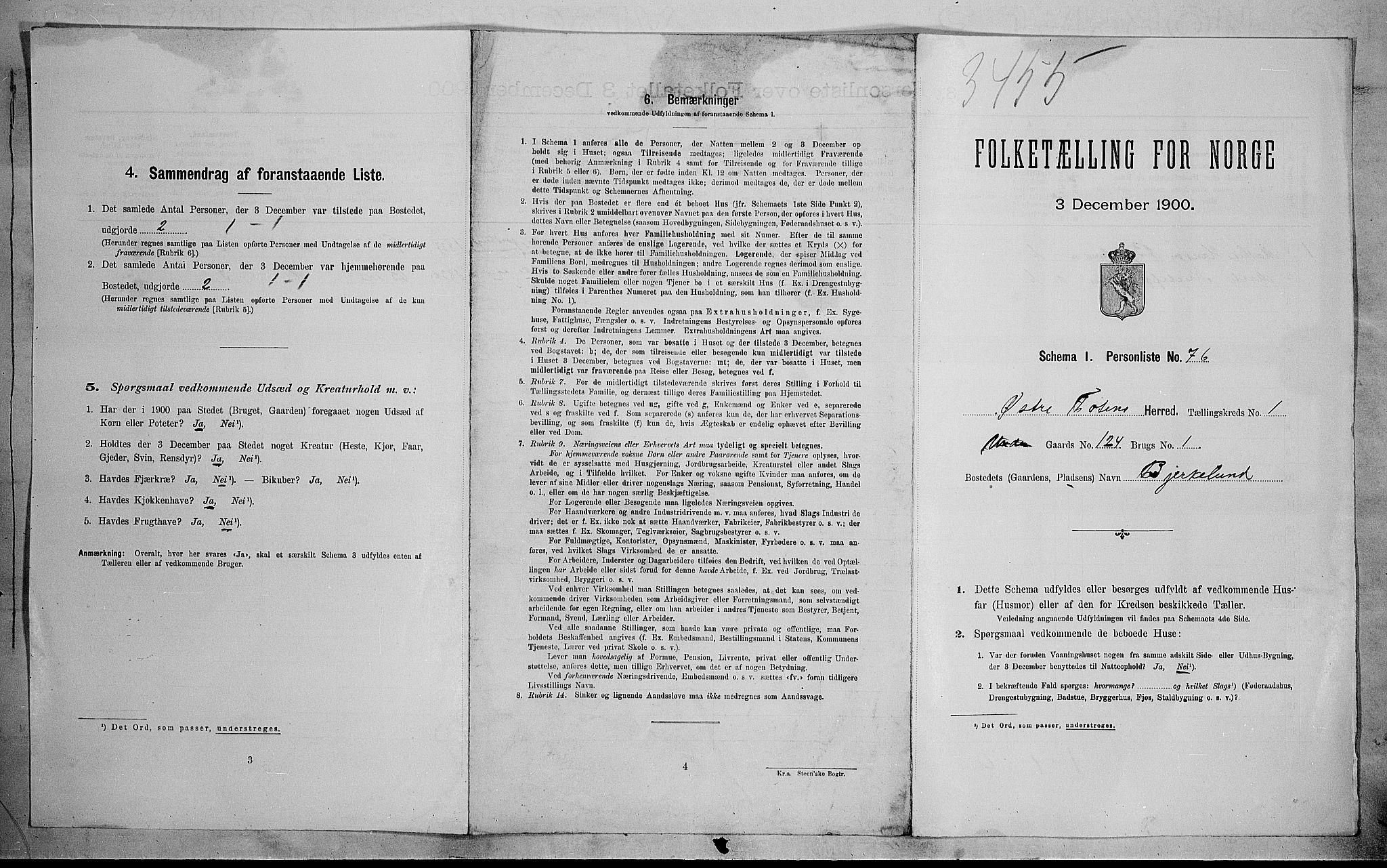 SAH, 1900 census for Østre Toten, 1900, p. 346