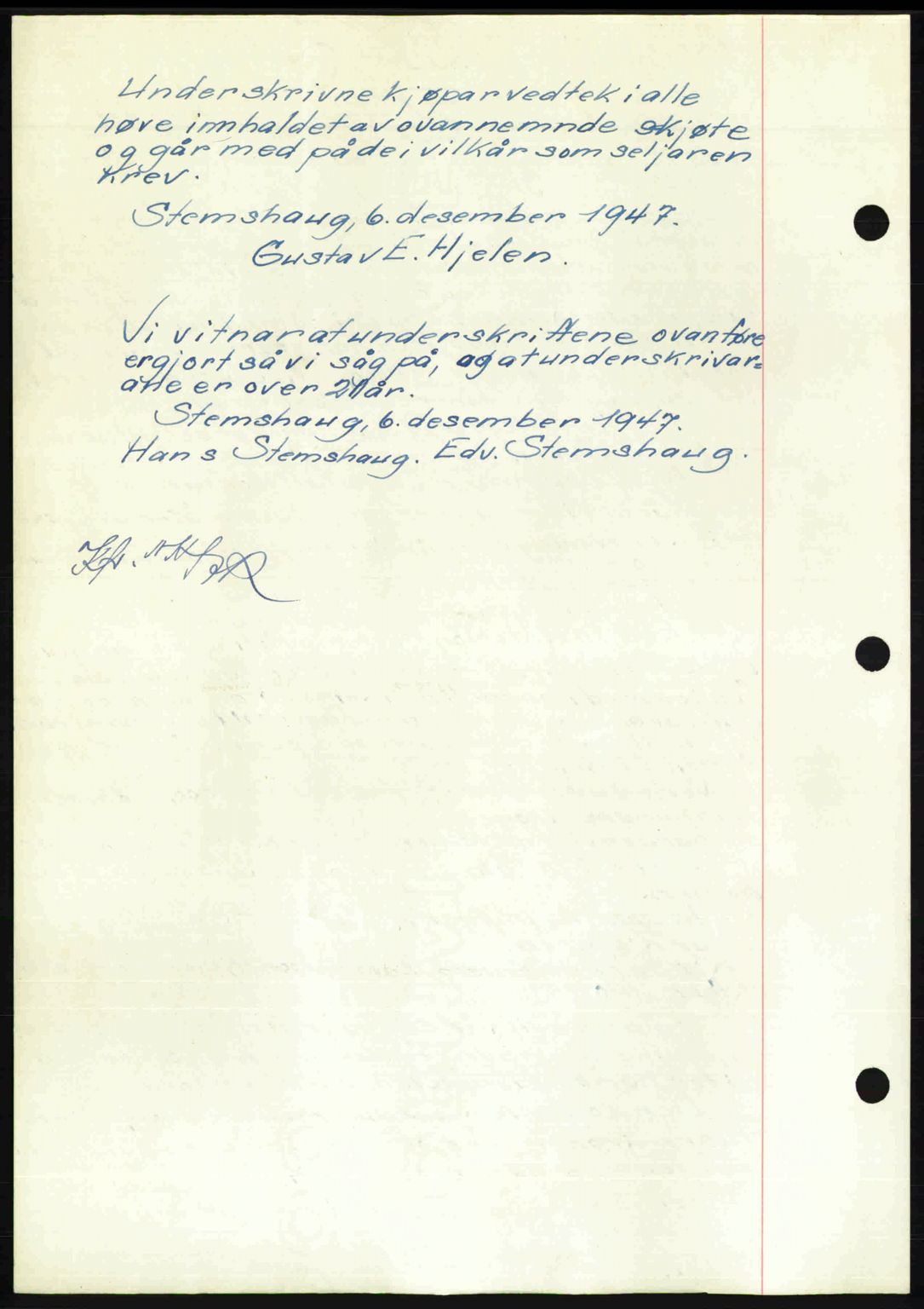 Nordmøre sorenskriveri, AV/SAT-A-4132/1/2/2Ca: Mortgage book no. A107, 1947-1948, Diary no: : 2947/1947