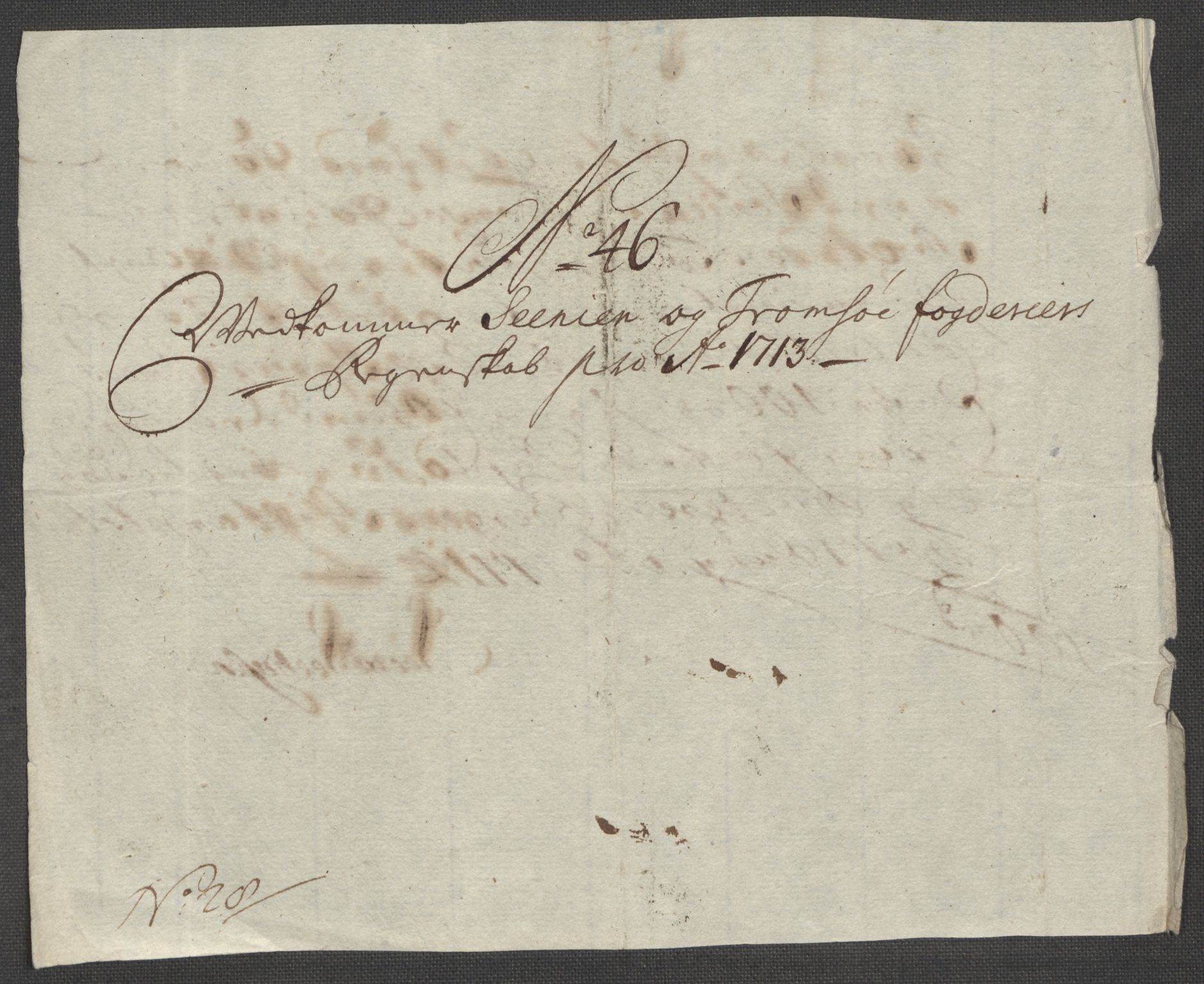 Rentekammeret inntil 1814, Reviderte regnskaper, Fogderegnskap, AV/RA-EA-4092/R68/L4759: Fogderegnskap Senja og Troms, 1713, p. 222