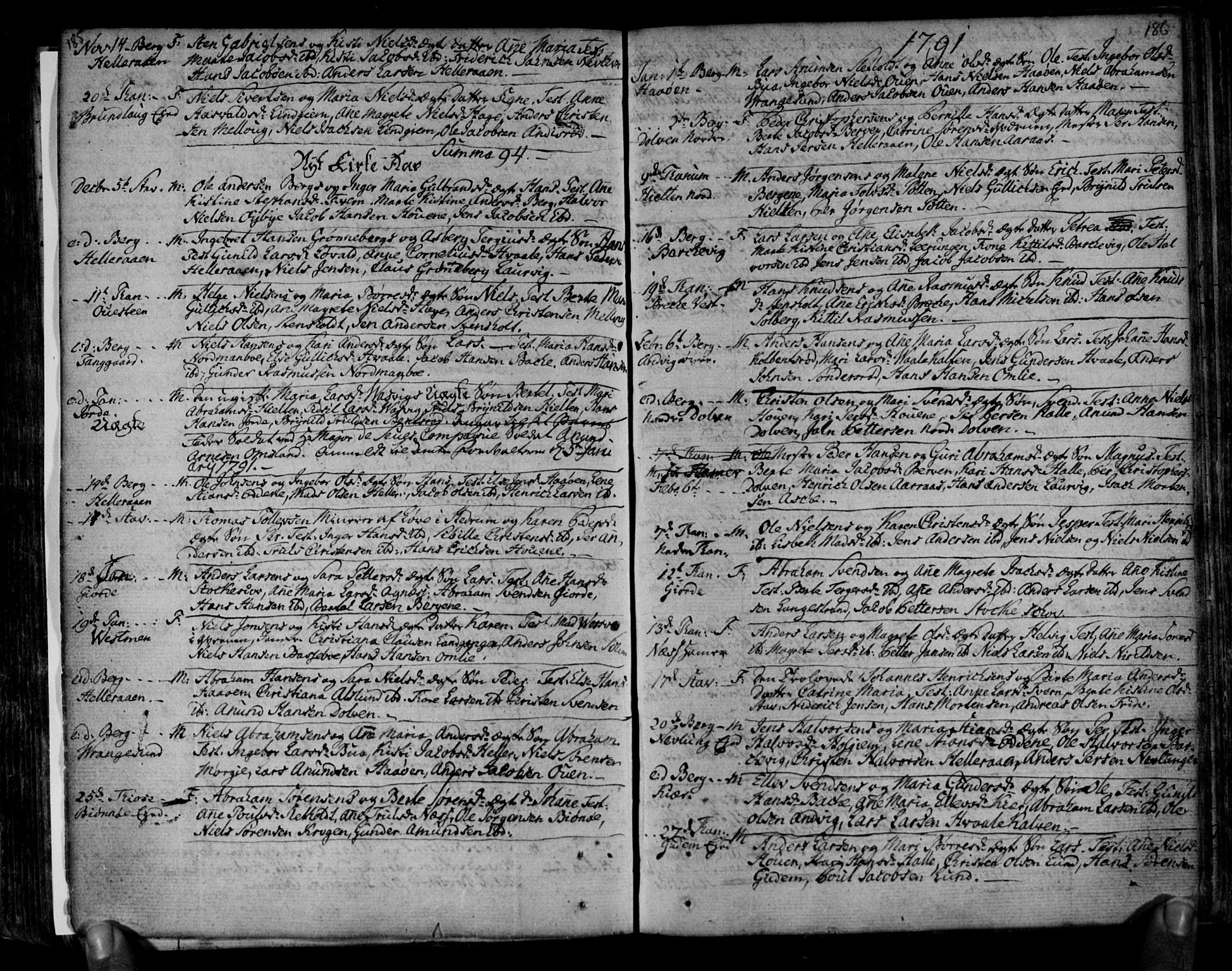 Brunlanes kirkebøker, AV/SAKO-A-342/F/Fa/L0001: Parish register (official) no. I 1, 1766-1801, p. 185-186