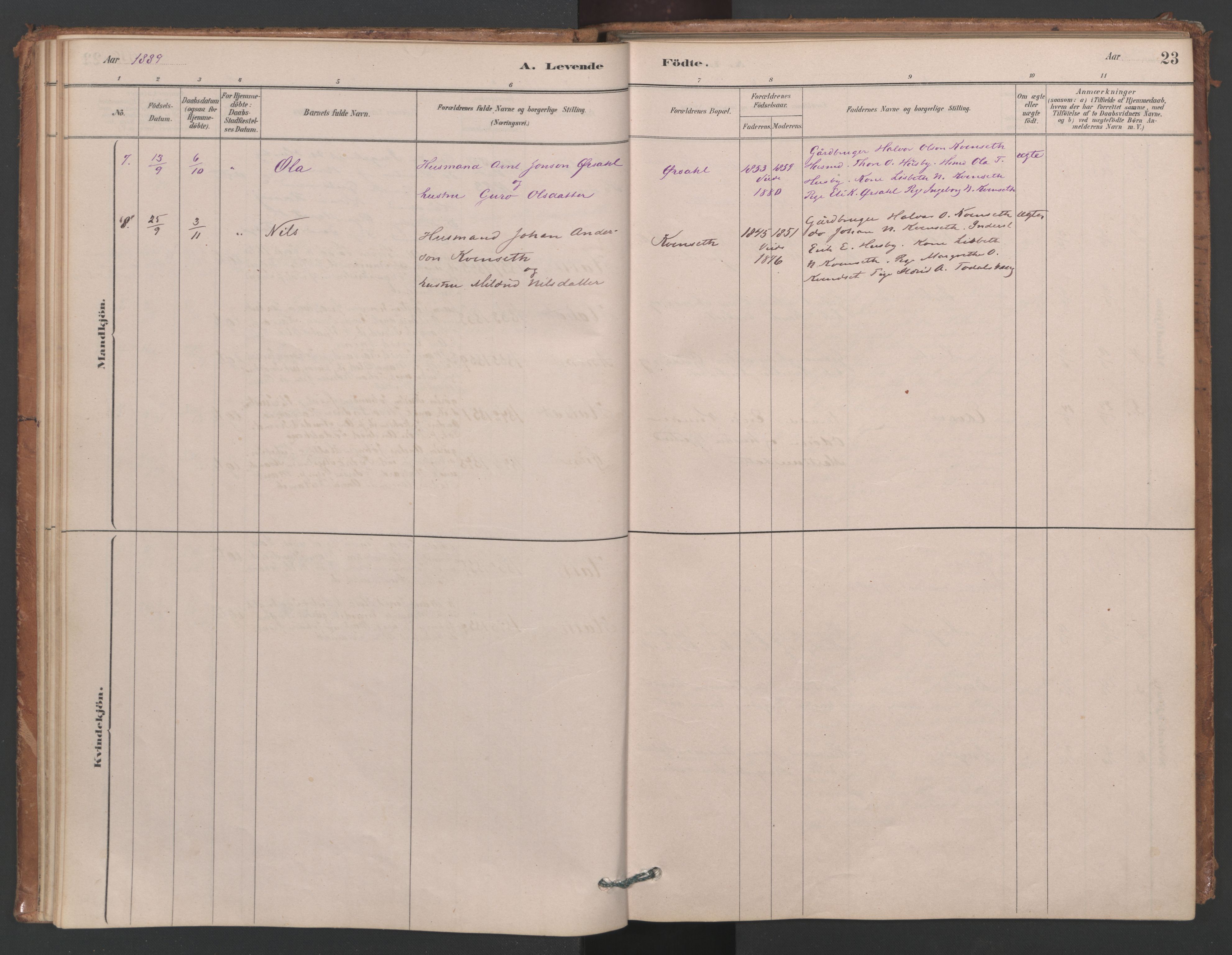 Ministerialprotokoller, klokkerbøker og fødselsregistre - Møre og Romsdal, AV/SAT-A-1454/593/L1034: Parish register (official) no. 593A01, 1879-1911, p. 23